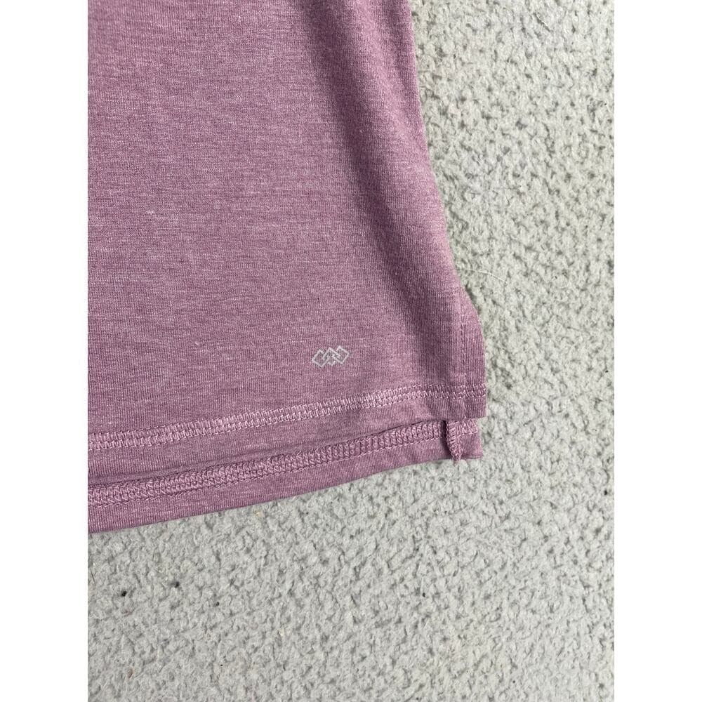 Pink V-Neck Lightweight Performance Tee Short Sleeve Polyester Shirt Women S - Thumbnail 4
