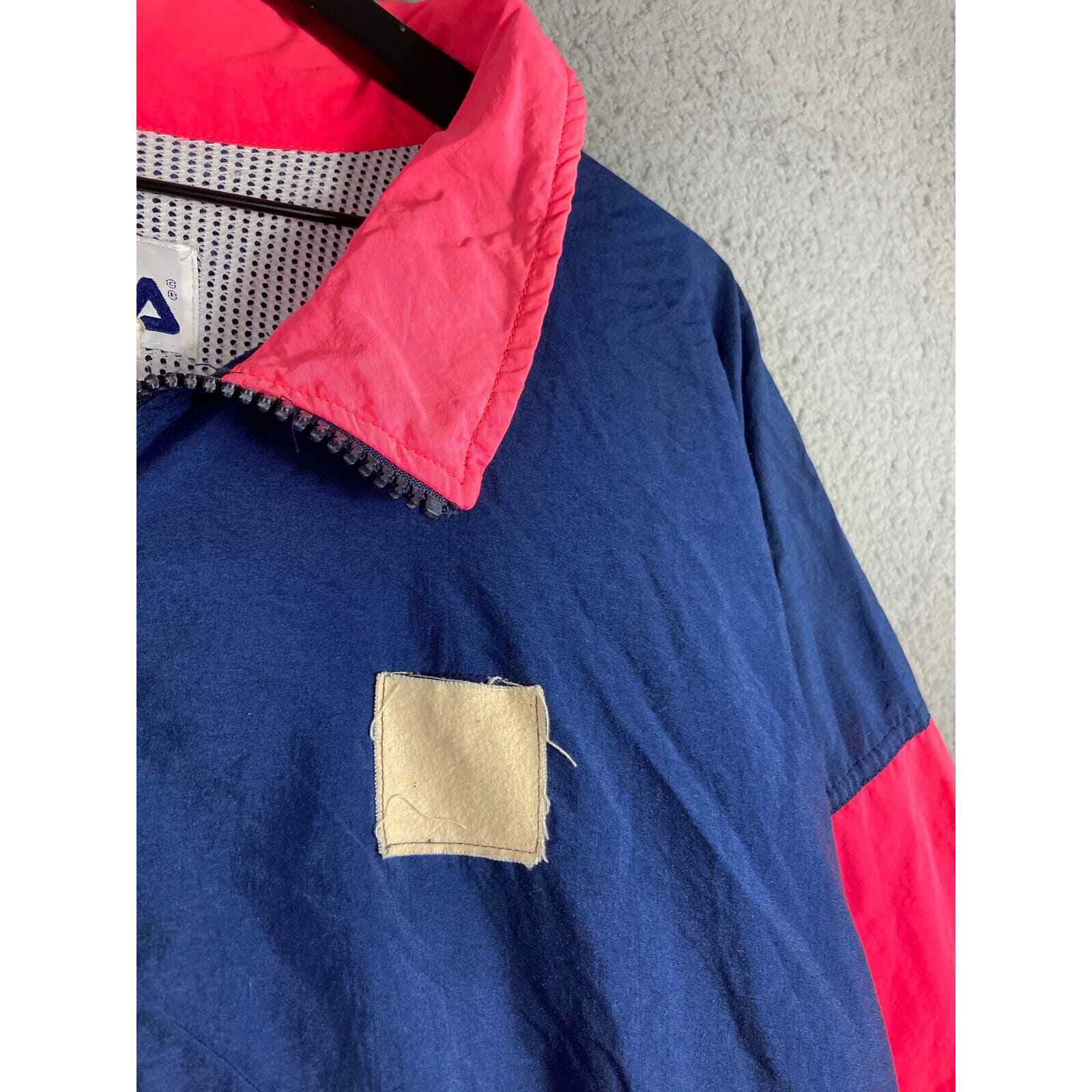 Vintage FILA Colorblock Neon Windbreaker Jacket Mens Large 90s Track Full Zip - Thumbnail 12