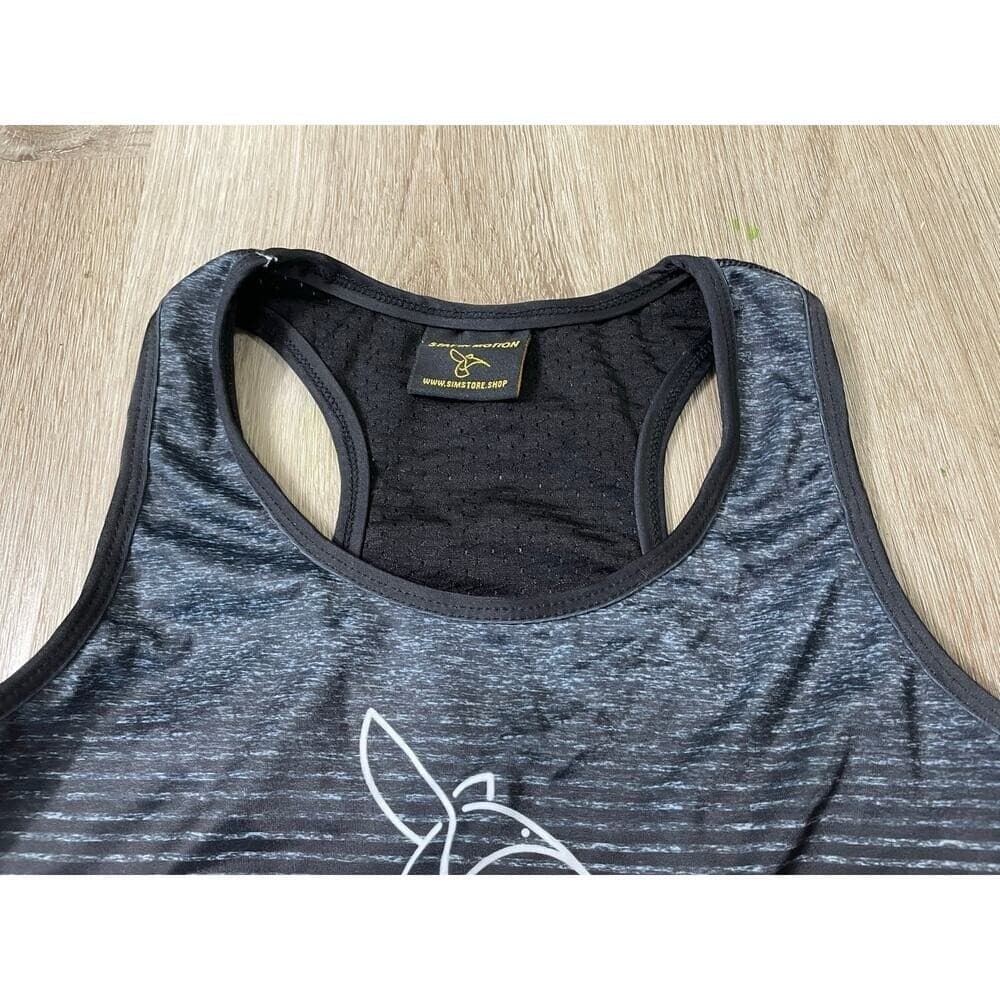 Stay In Motion Gray Heather Racerback Sports Bra Small Elastic Band Activewear - Thumbnail 4