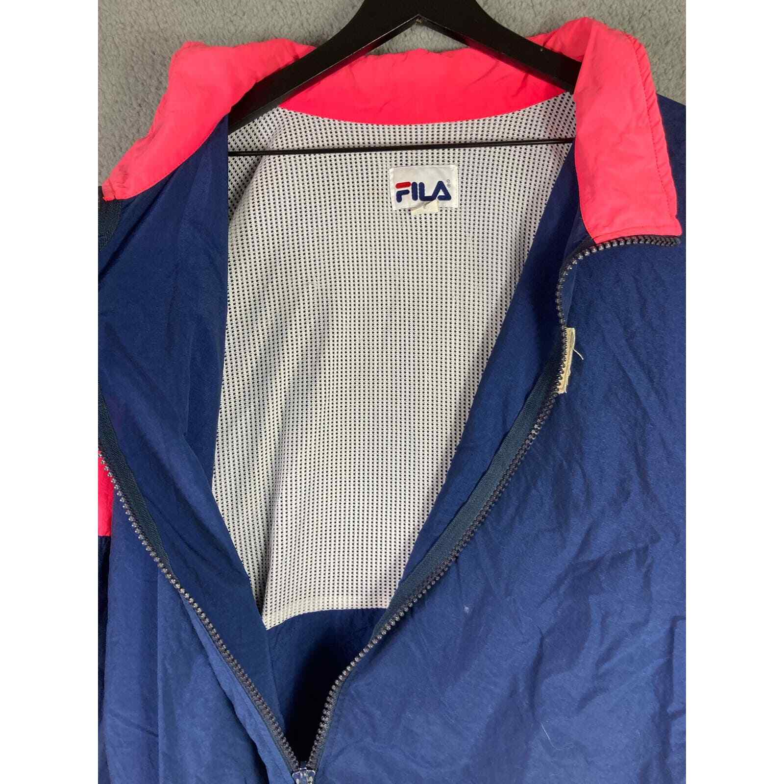 Vintage FILA Colorblock Neon Windbreaker Jacket Mens Large 90s Track Full Zip - Thumbnail 11