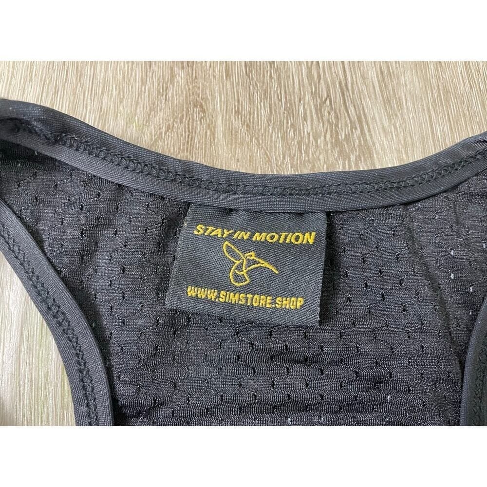 Stay In Motion Gray Heather Racerback Sports Bra Small Elastic Band Activewear - Thumbnail 5