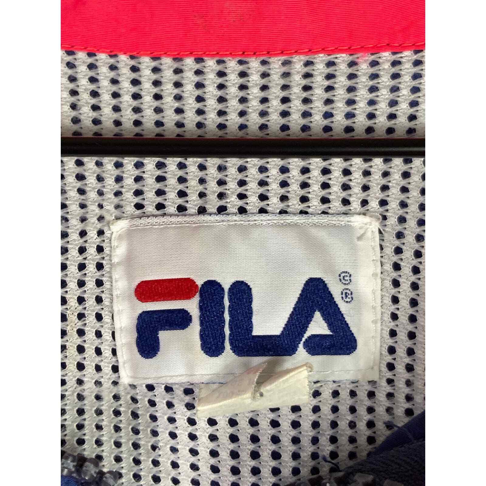 Vintage FILA Colorblock Neon Windbreaker Jacket Mens Large 90s Track Full Zip - Thumbnail 3