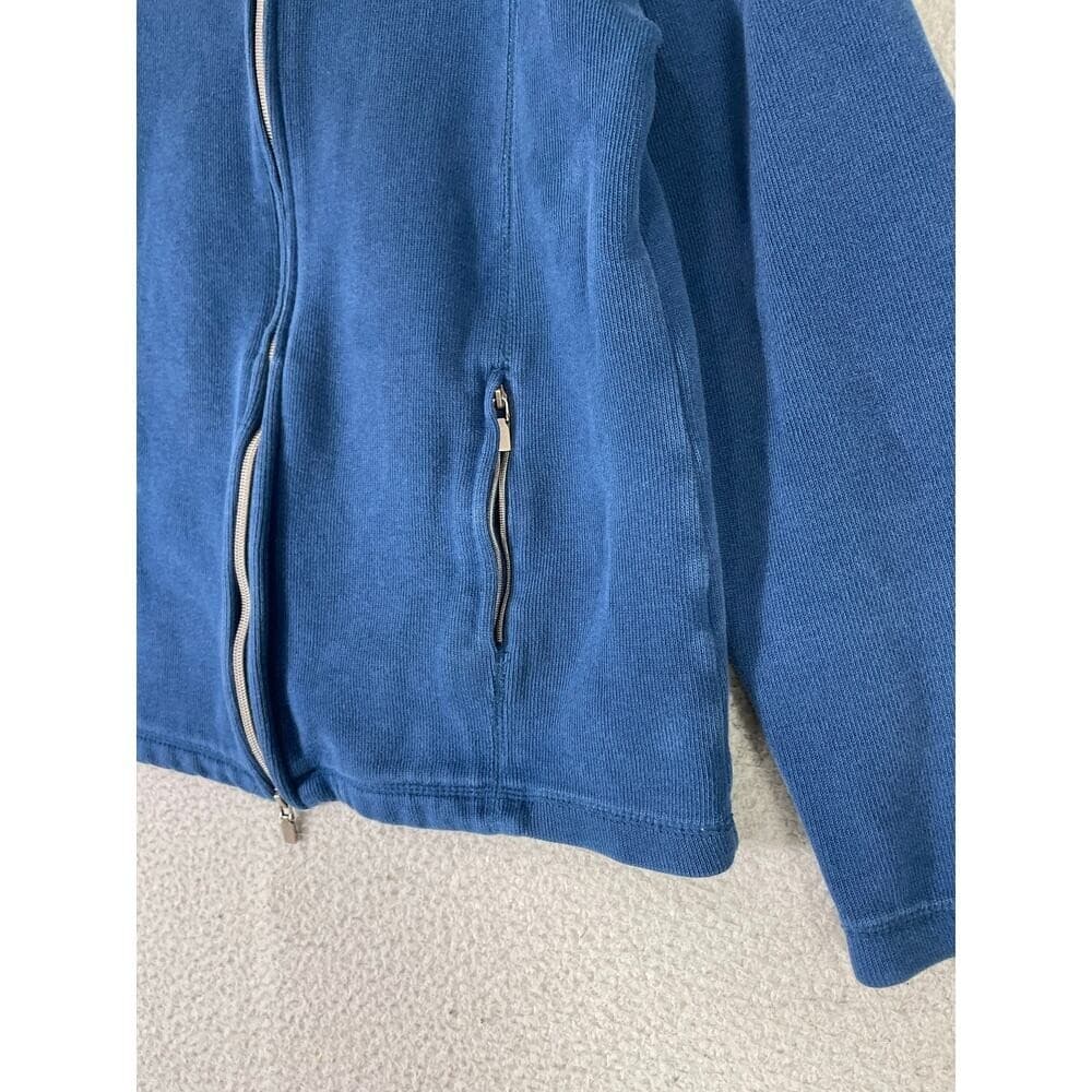 Kirkland Signature Mens Small Blue Full Zip Mock Neck Fleece Jacket Casual - Thumbnail 5