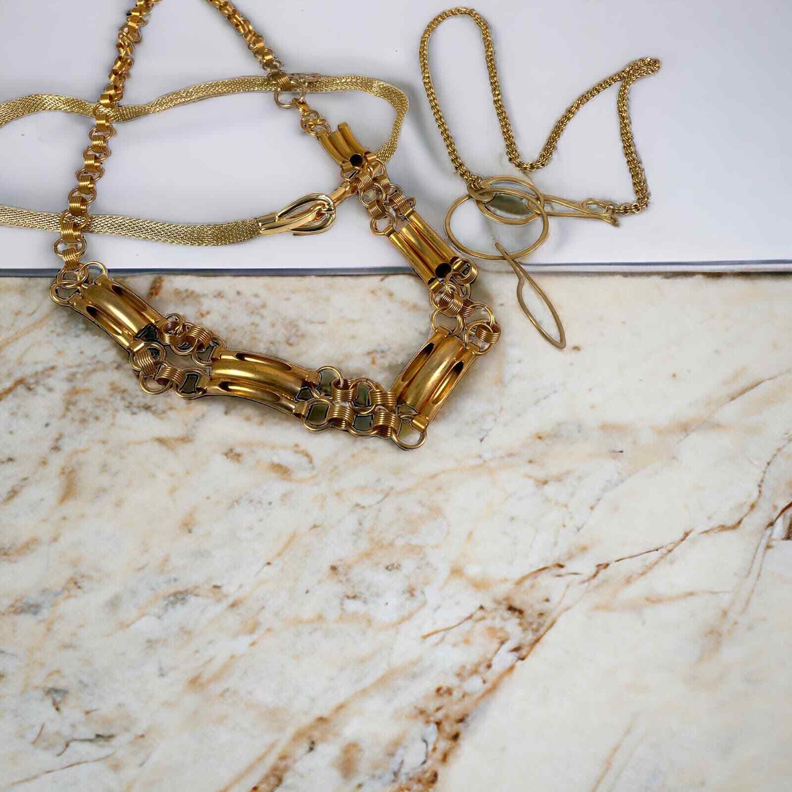 Bohemian Chunky Costume Jewelry Lot 3 Necklaces Set Trendy Affordable Gift