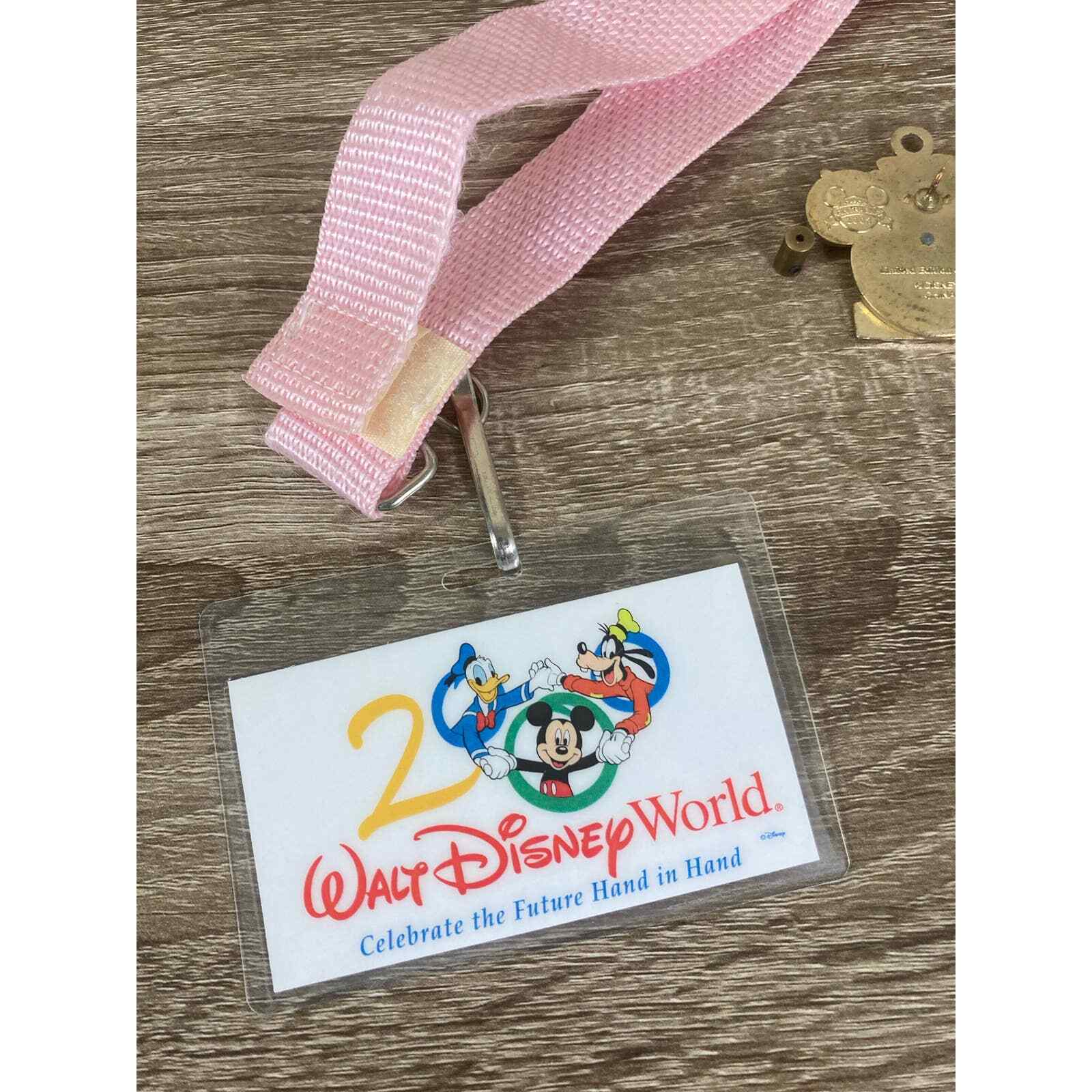 Disney World Vintage Lanyard Lot – 2000 Pink Strap, 2008 Beach Club Mickey Card - Thumbnail 9
