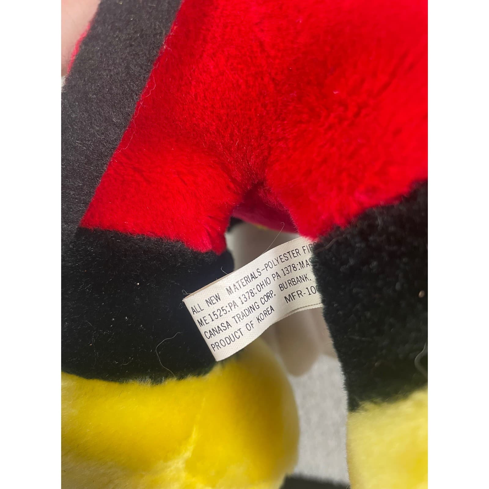 Vintage Disney Mickey Mouse Plush Disneyland Walt Disney World 15 Inch Toy - Thumbnail 4