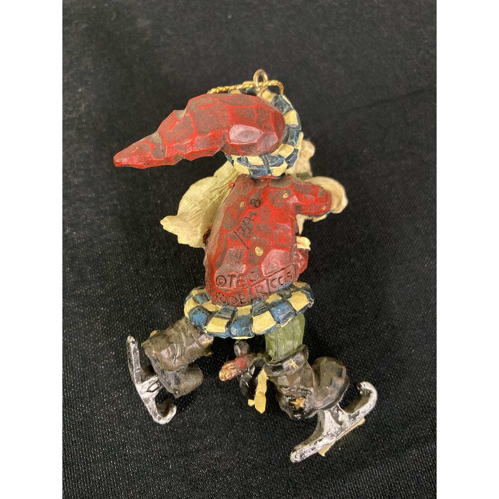 1998 Boyds Bears Santa Ice Skating Christmas Tree Ornament Vintage Holiday - Thumbnail 3