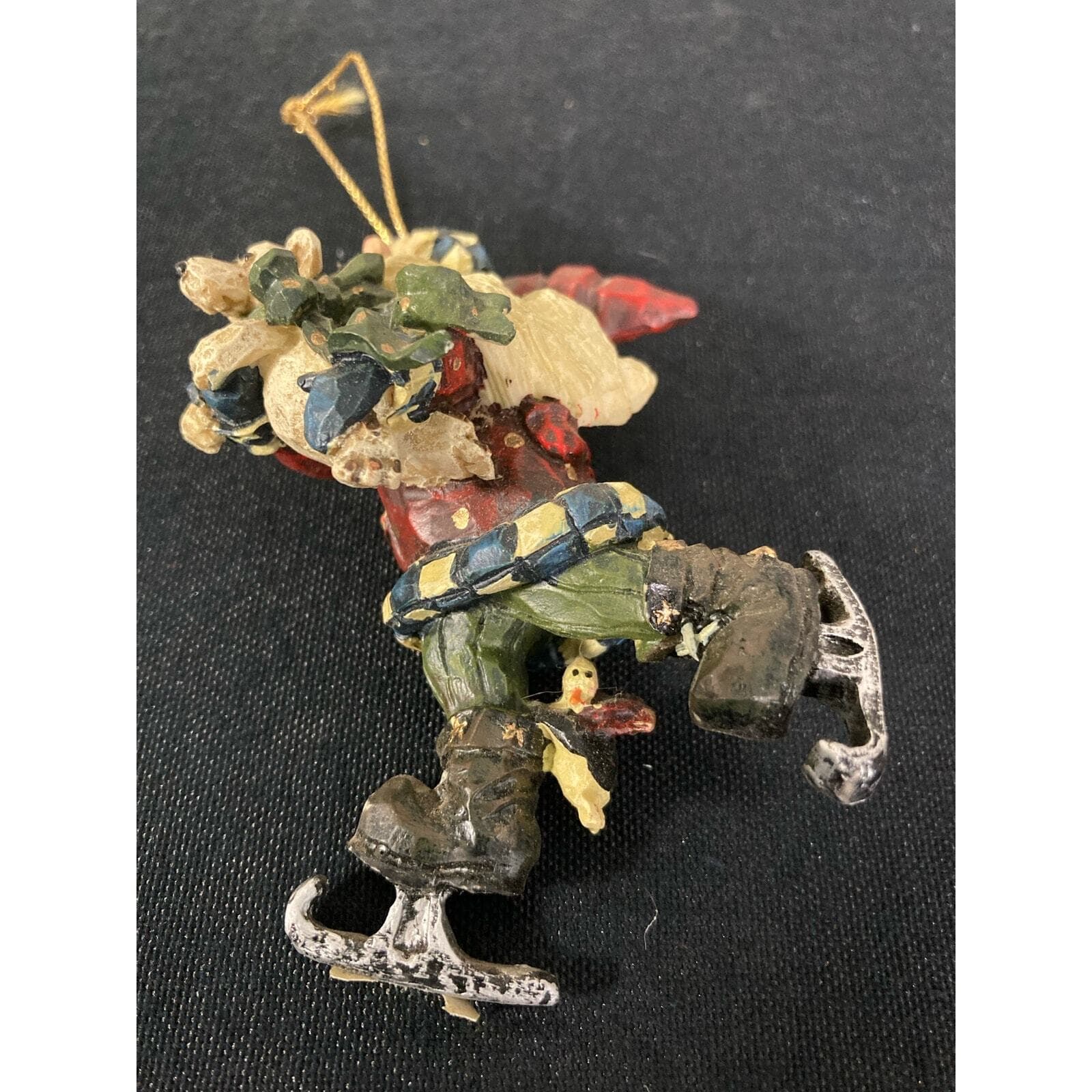 1998 Boyds Bears Santa Ice Skating Christmas Tree Ornament Vintage Holiday - Thumbnail 6