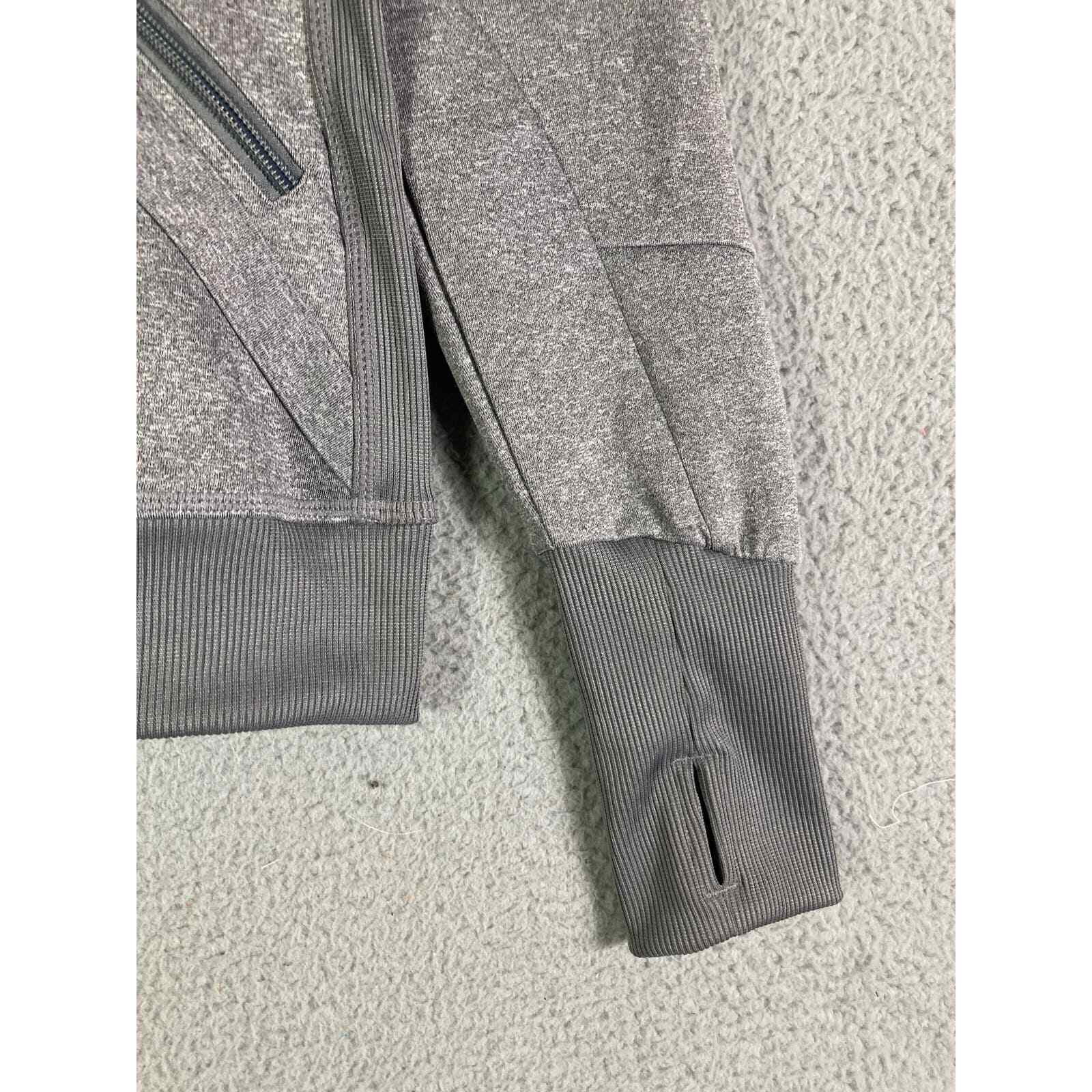 Gray Women's Workout Jacket Running Gym Fitness Outdoor Activewear Full Zip S - Thumbnail 10