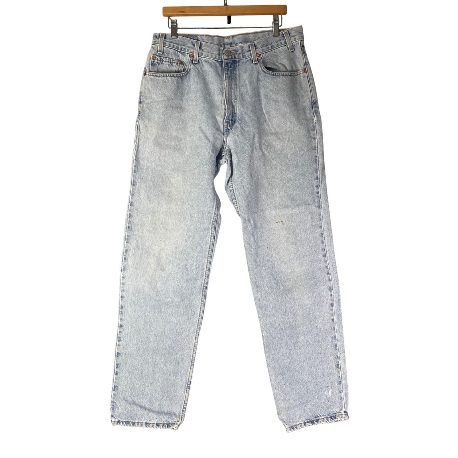 Levi's 550 Vintage Jeans Mens 36x34 Light Wash Relaxed Tapered Denim Pants Blue - Thumbnail 3