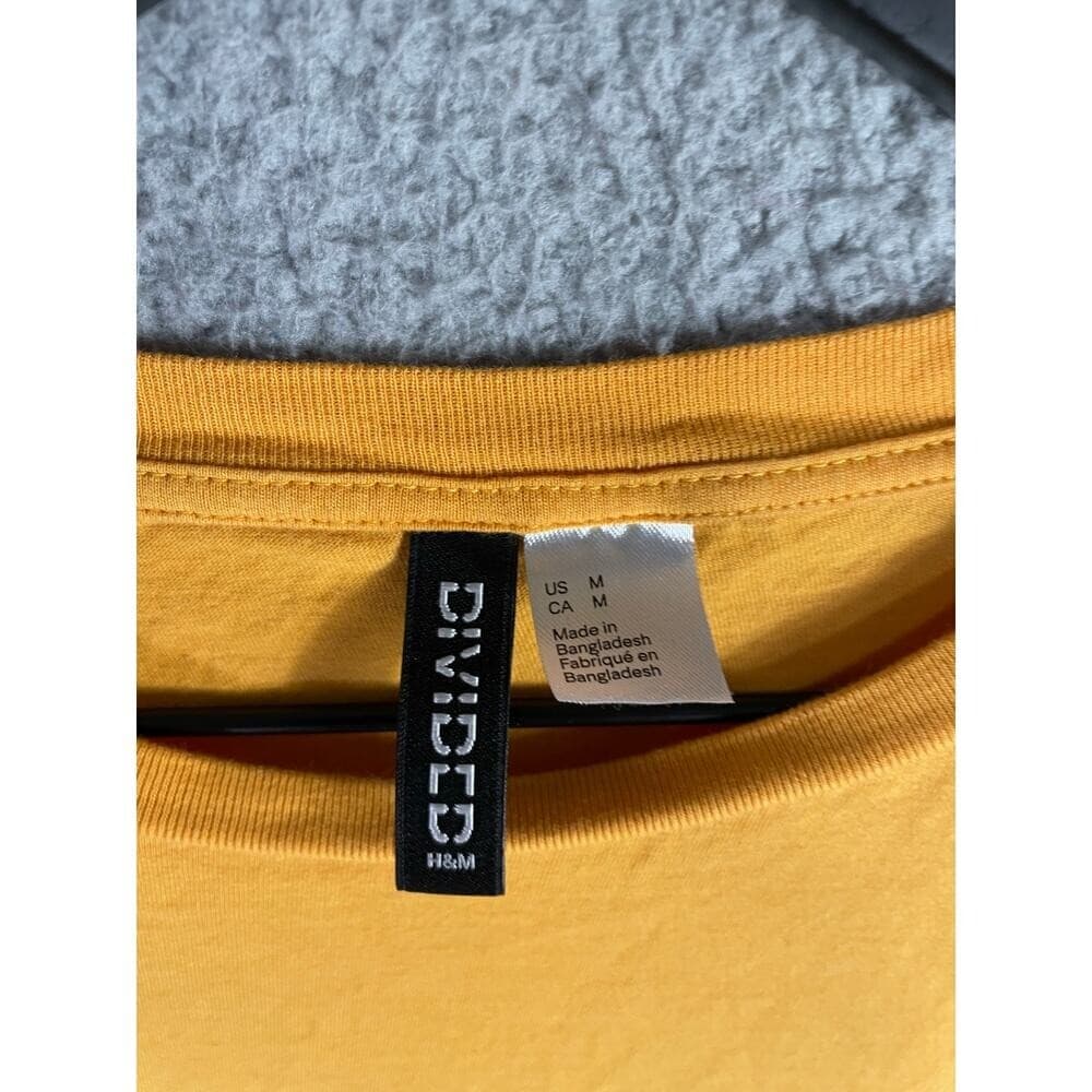 HM Divided California Yellow Crop Top Tee Womens Size M Medium Summer Casual - Thumbnail 8