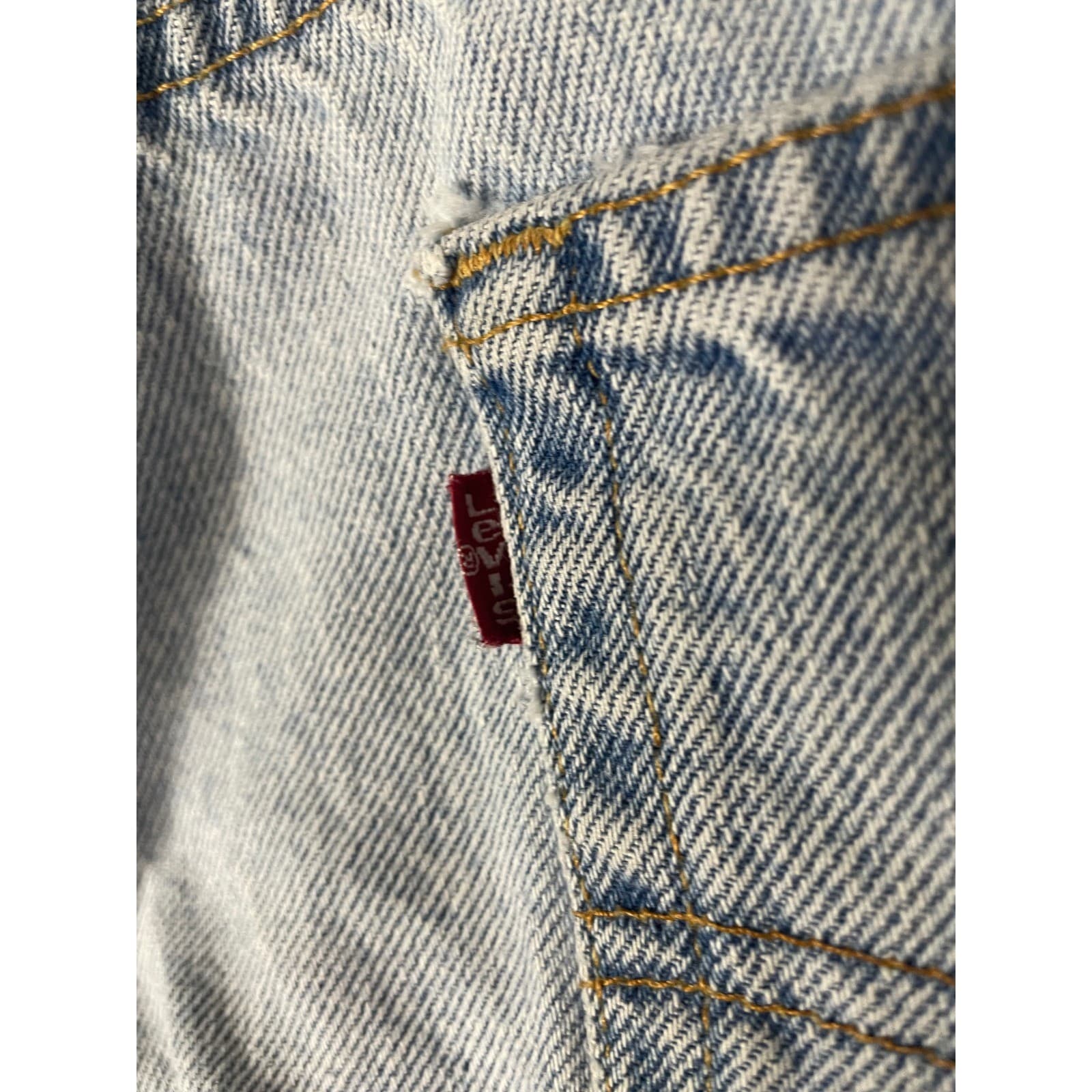 Levi's 550 Vintage Jeans Mens 36x34 Light Wash Relaxed Tapered Denim Pants Blue - Thumbnail 11