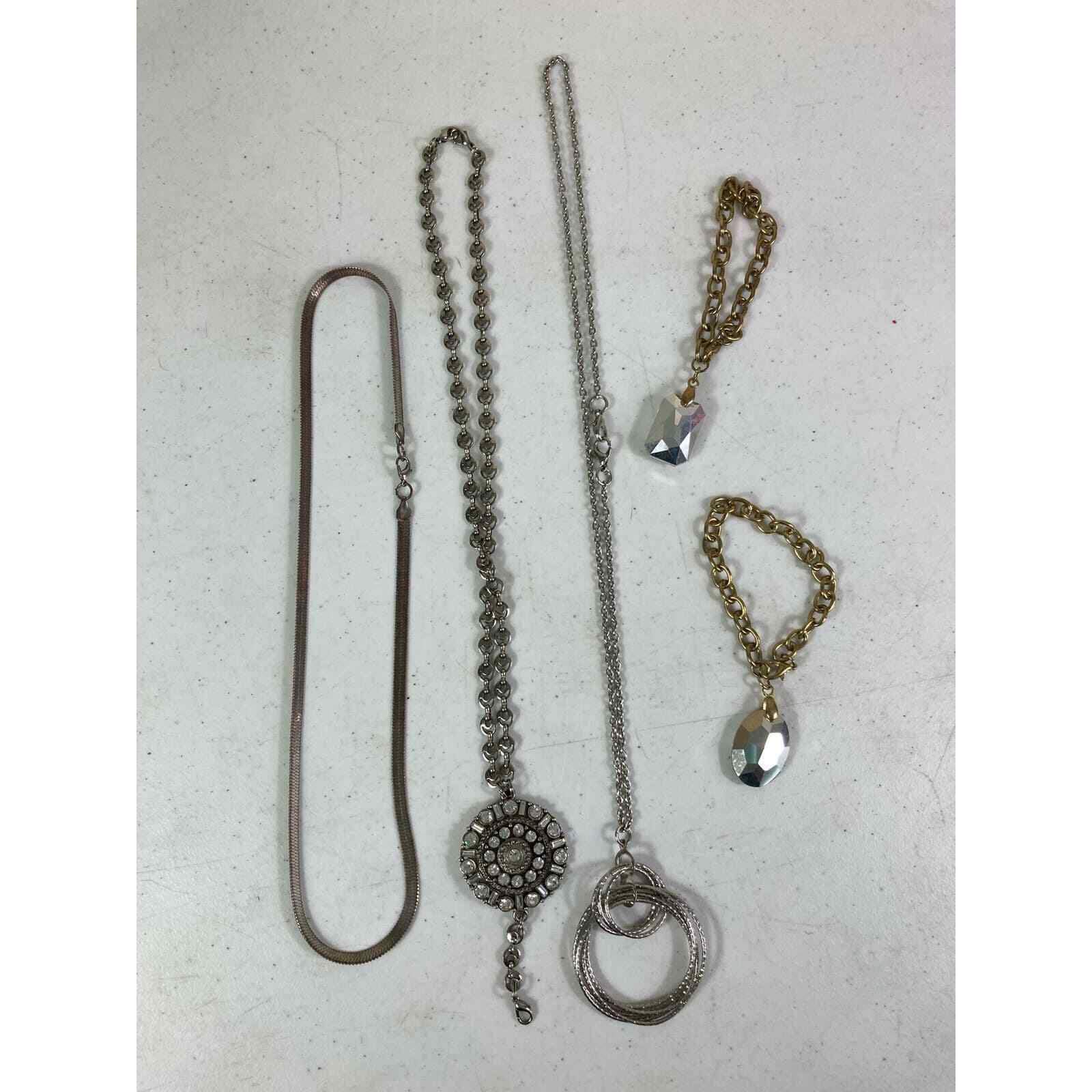 Costume Jewelry Lot Assorted Necklaces and Bracelets Trendy Fashion Bundle - Thumbnail 8