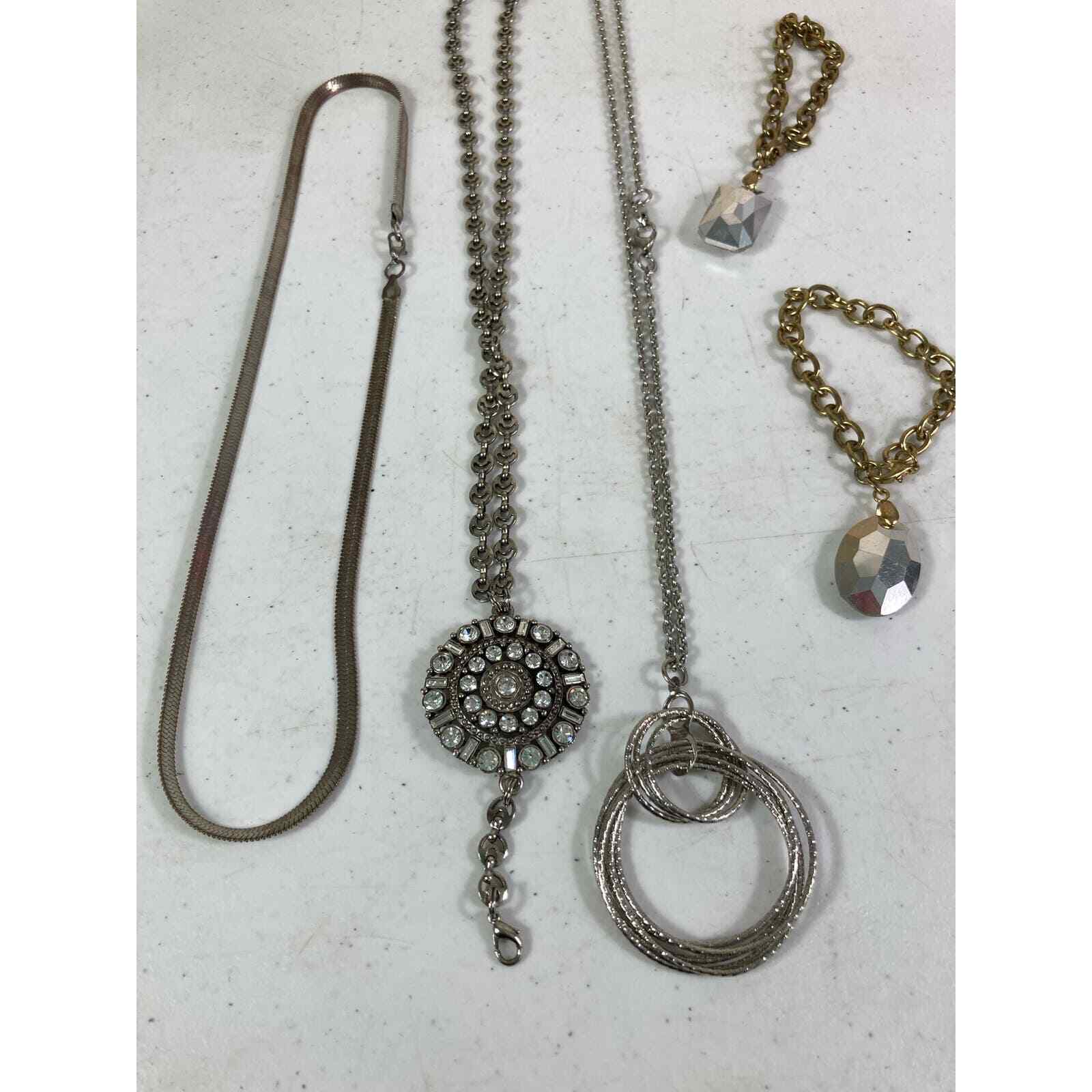 Costume Jewelry Lot Assorted Necklaces and Bracelets Trendy Fashion Bundle - Thumbnail 9