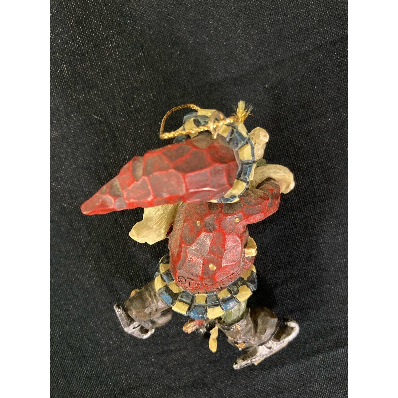 1998 Boyds Bears Santa Ice Skating Christmas Tree Ornament Vintage Holiday - Thumbnail 4