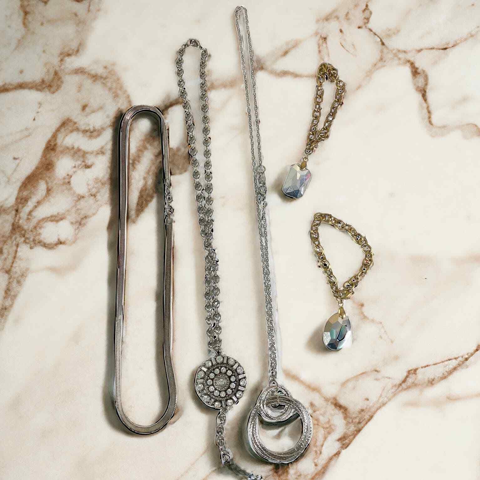 Costume Jewelry Lot Assorted Necklaces and Bracelets Trendy Fashion Bundle