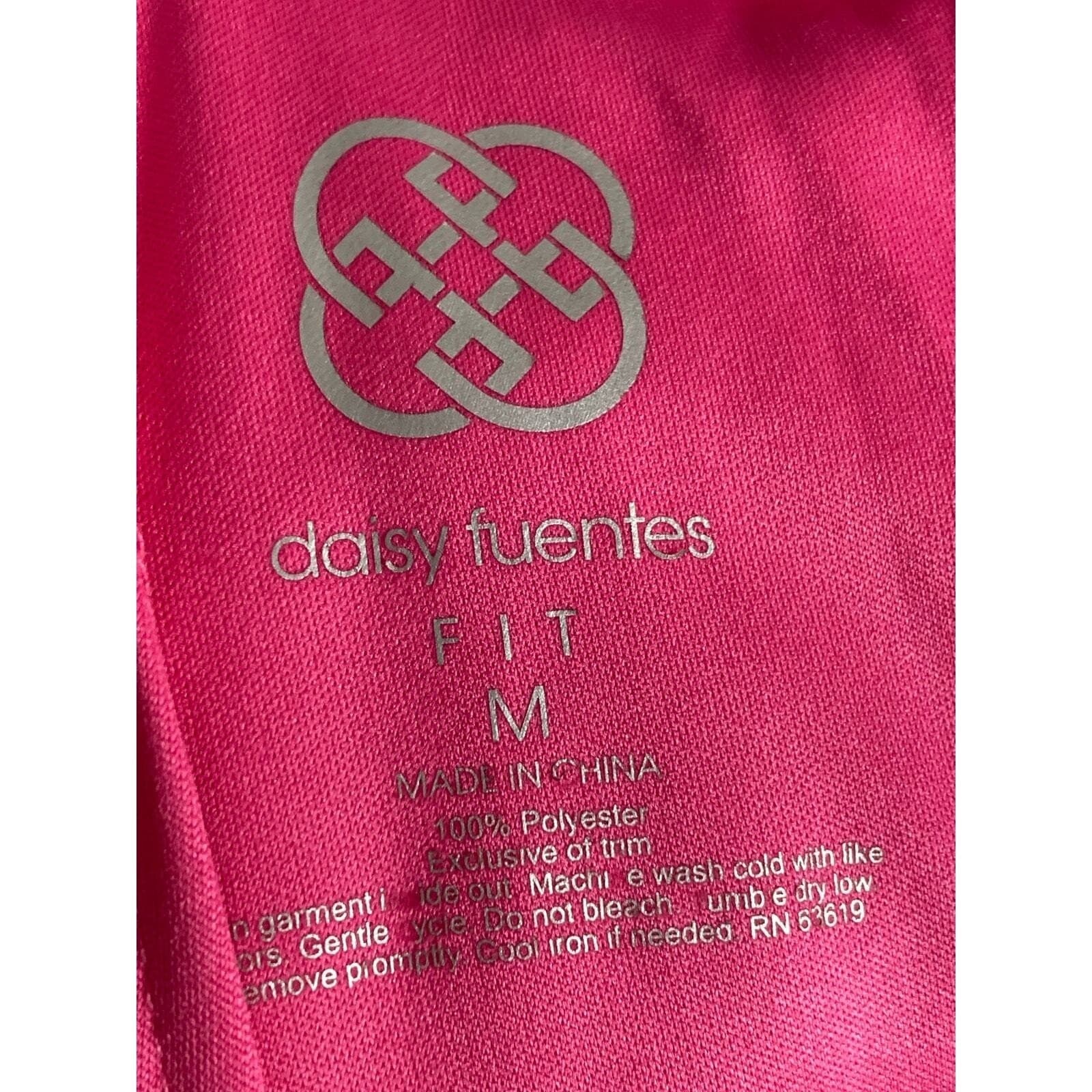 Daisy Fuentes Fit Womens M Pink Athletic Top Criss Cross Back Yoga Workout Shirt - Thumbnail 4