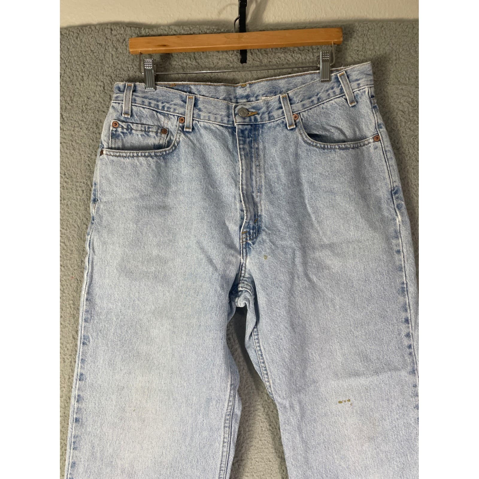 Levi's 550 Vintage Jeans Mens 36x34 Light Wash Relaxed Tapered Denim Pants Blue - Thumbnail 6