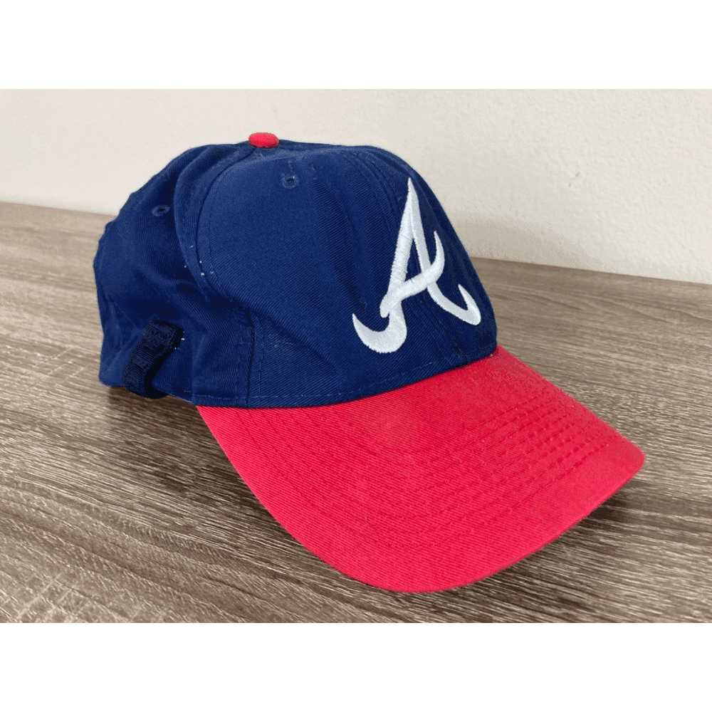Vintage 90s Atlanta Braves Logo 7 Snapback Hat MLB Baseball Blue Red Collector - Thumbnail 6