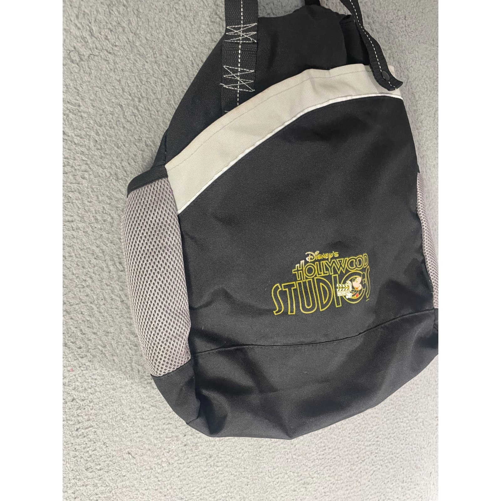 Disney Hollywood Studios Sling Tote Bag Black Gold Mesh Pockets Park Souvenir - Thumbnail 4