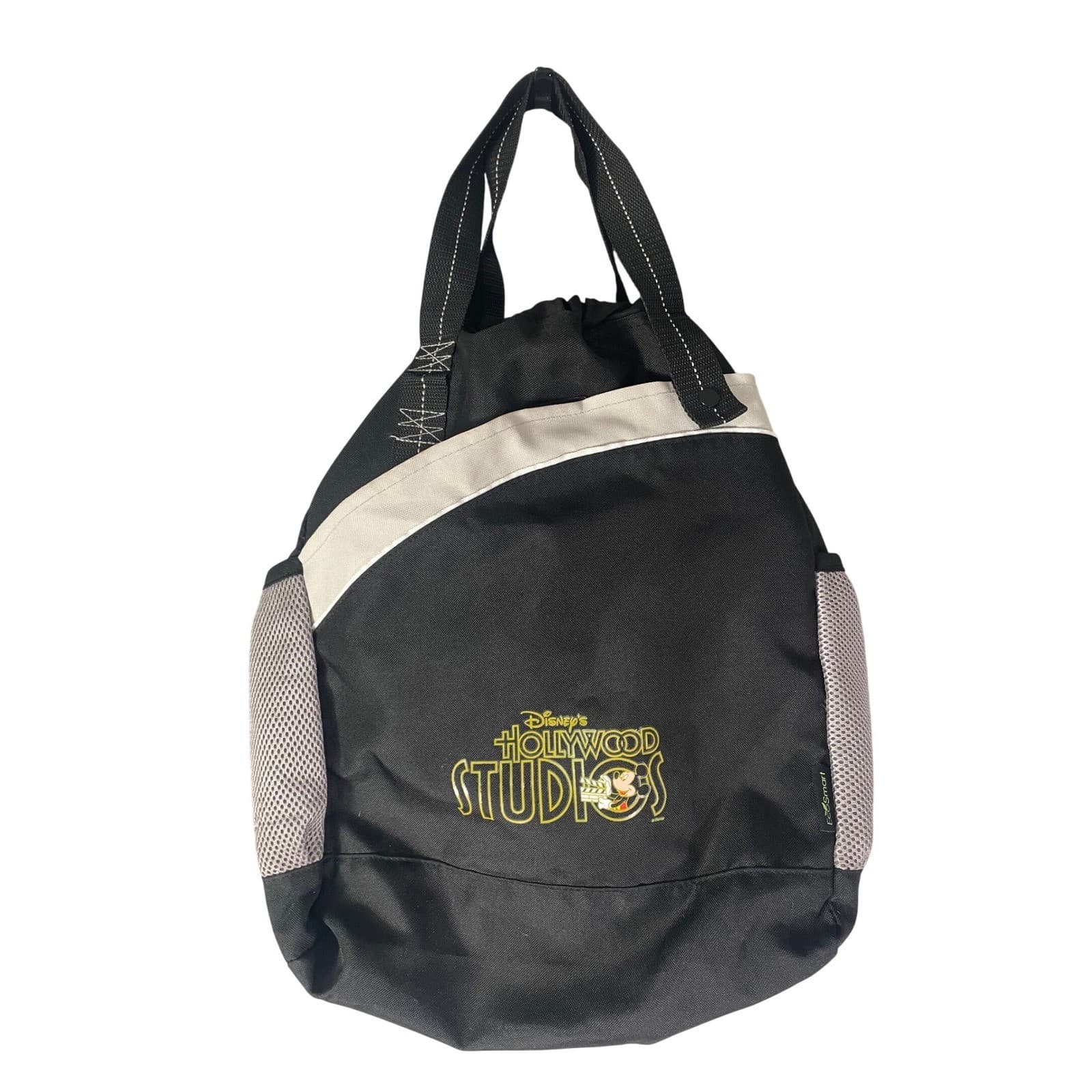 Disney Hollywood Studios Sling Tote Bag Black Gold Mesh Pockets Park Souvenir