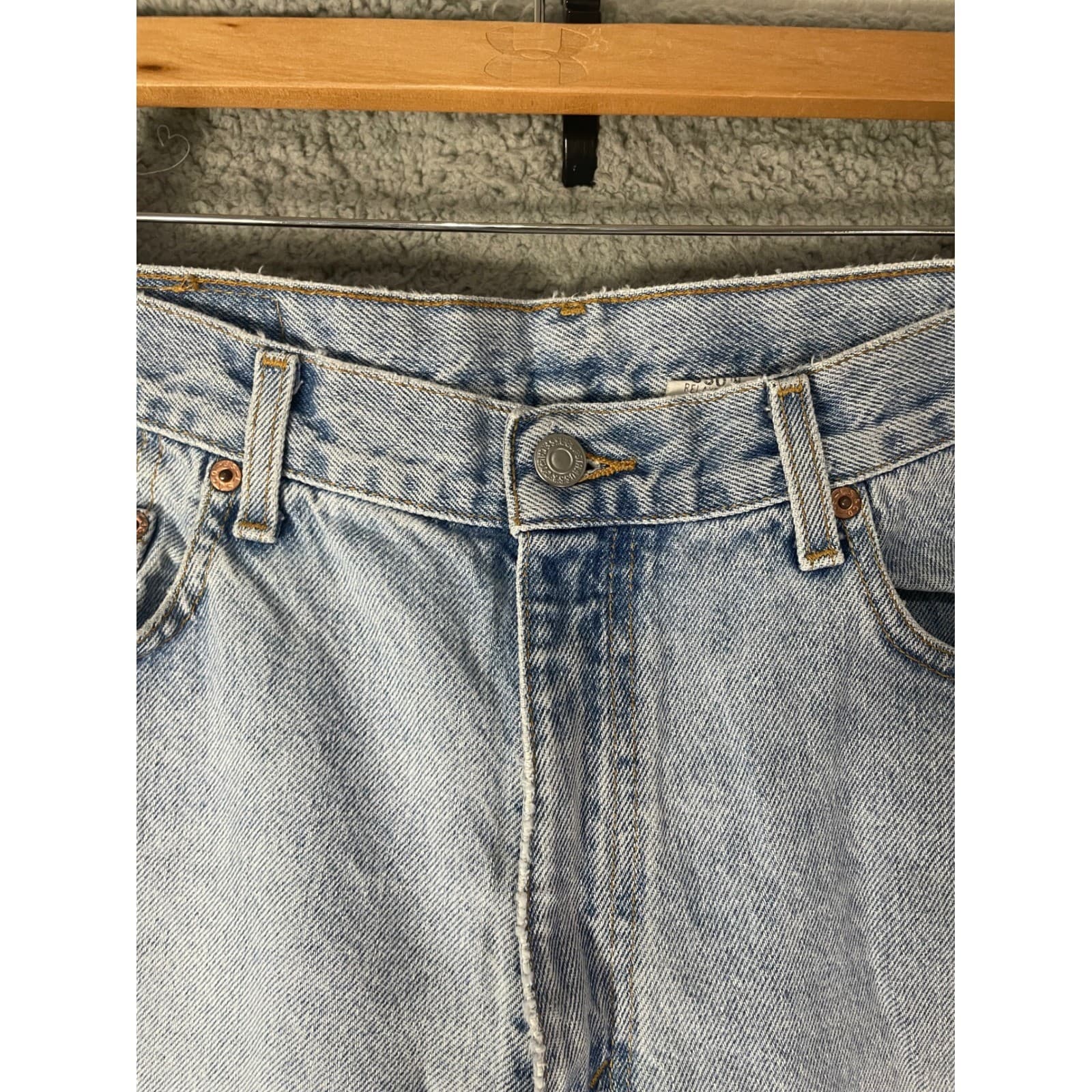 Levi's 550 Vintage Jeans Mens 36x34 Light Wash Relaxed Tapered Denim Pants Blue - Thumbnail 10