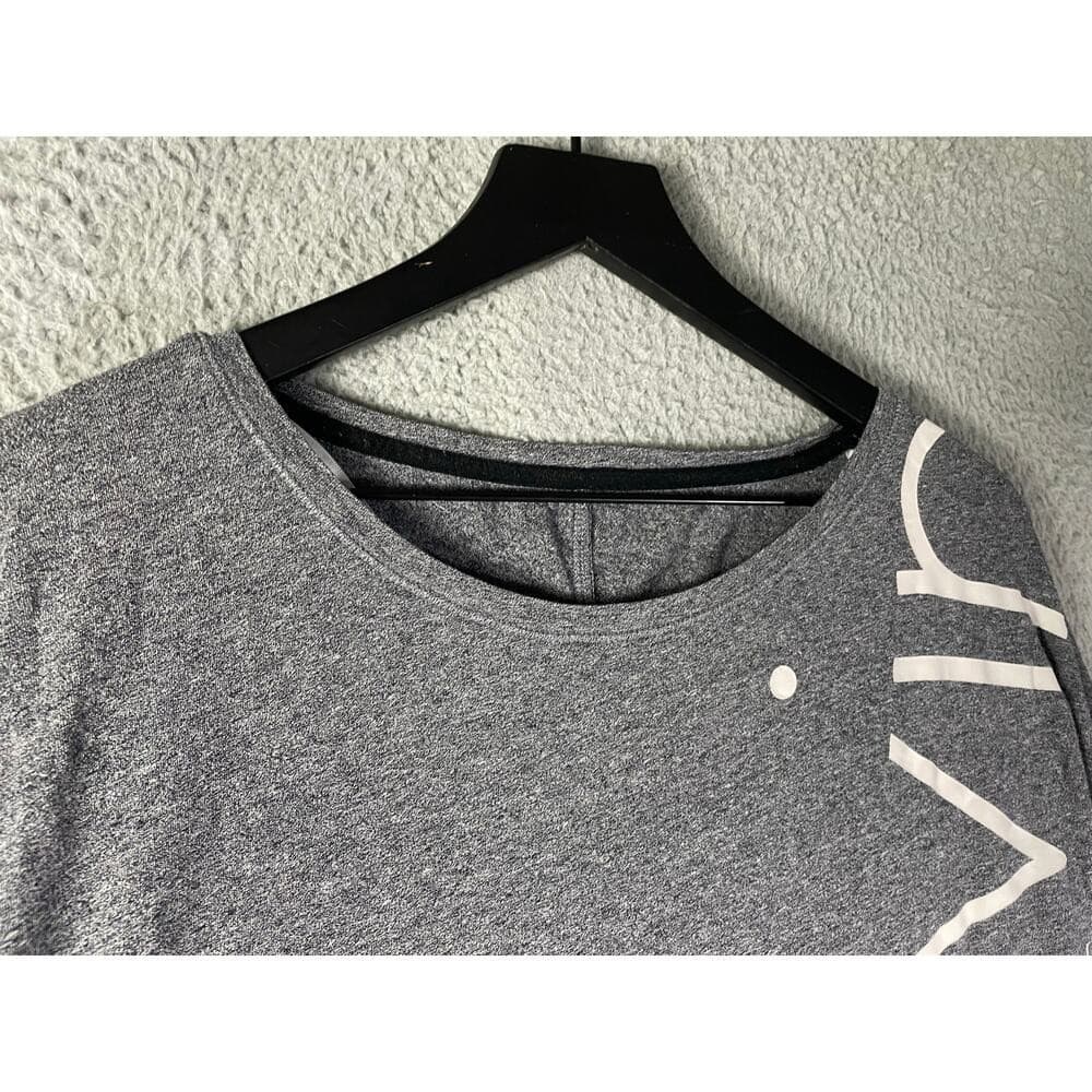 Calvin Klein Performance Womens M Gray Heathered Dolman 3/4 Sleeve Athletic Top - Thumbnail 7