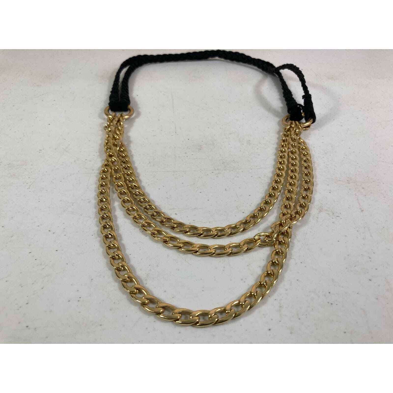 Womens Bohemian Chunky Chain Necklace Bold Gold Statement Costume Jewelry - Thumbnail 5