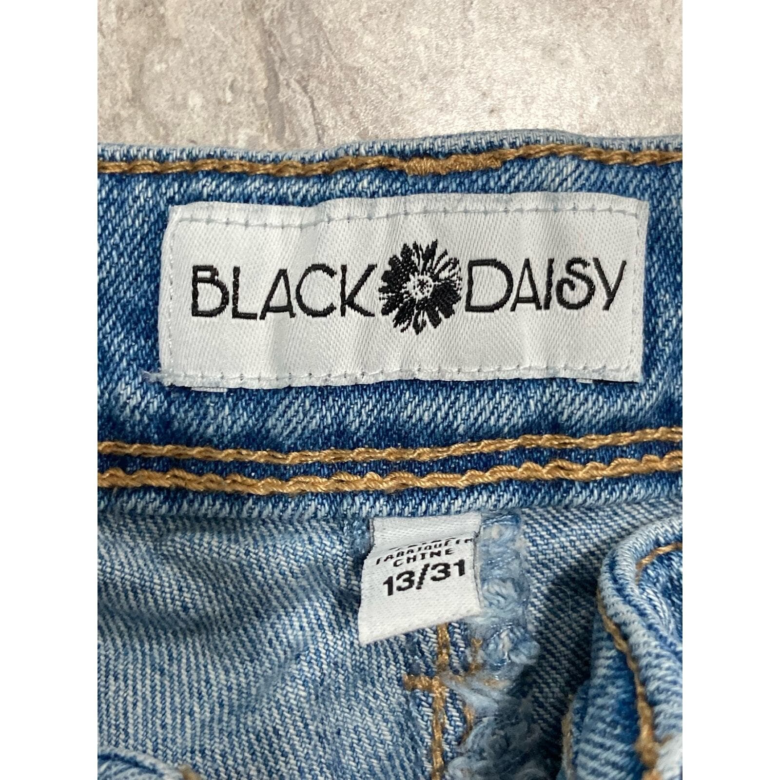 Women’s Daisy Kate Distressed Ripped Blue Jeans Size 13 Straight Leg Denim - Thumbnail 3