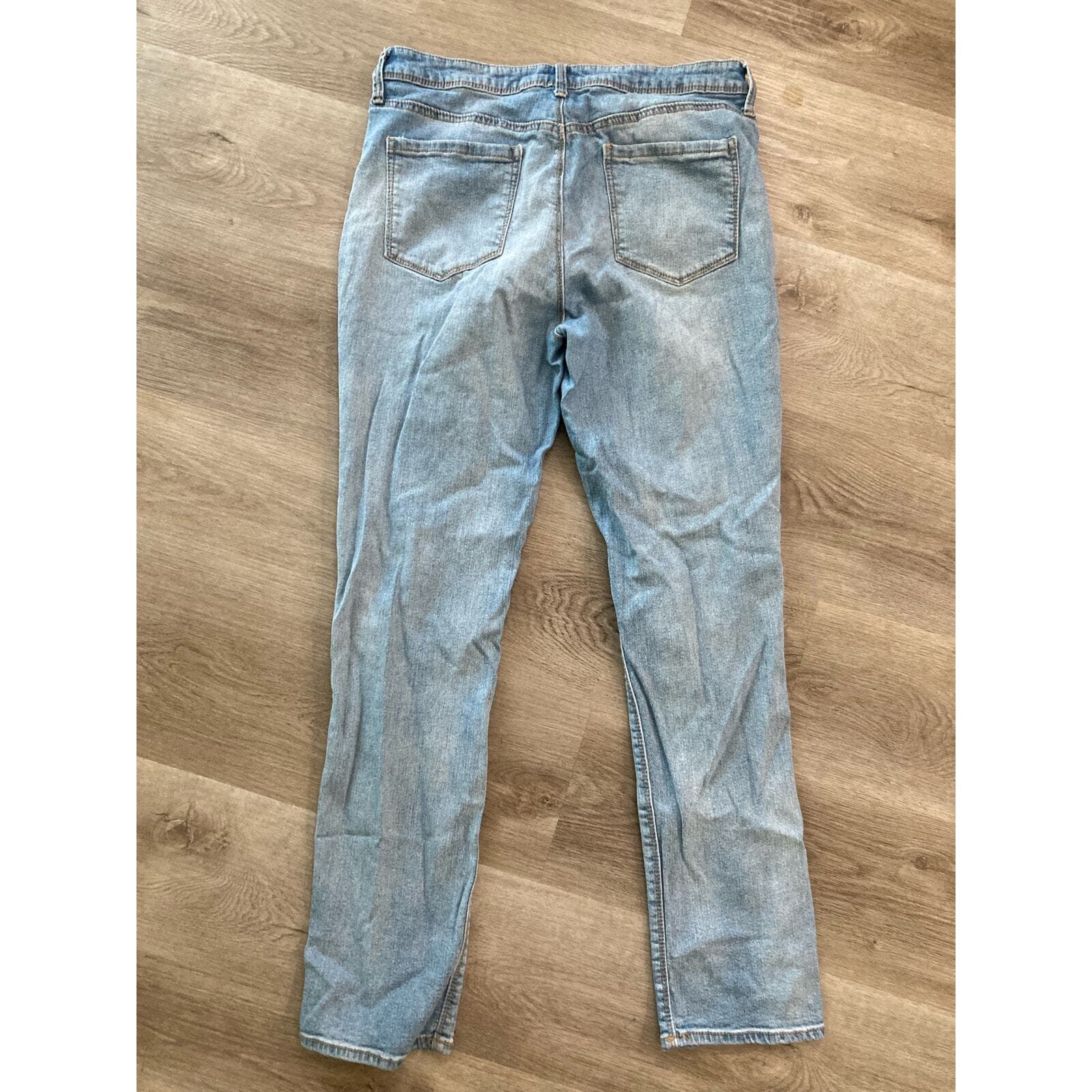 Women’s Daisy Kate Distressed Ripped Blue Jeans Size 13 Straight Leg Denim - Thumbnail 6