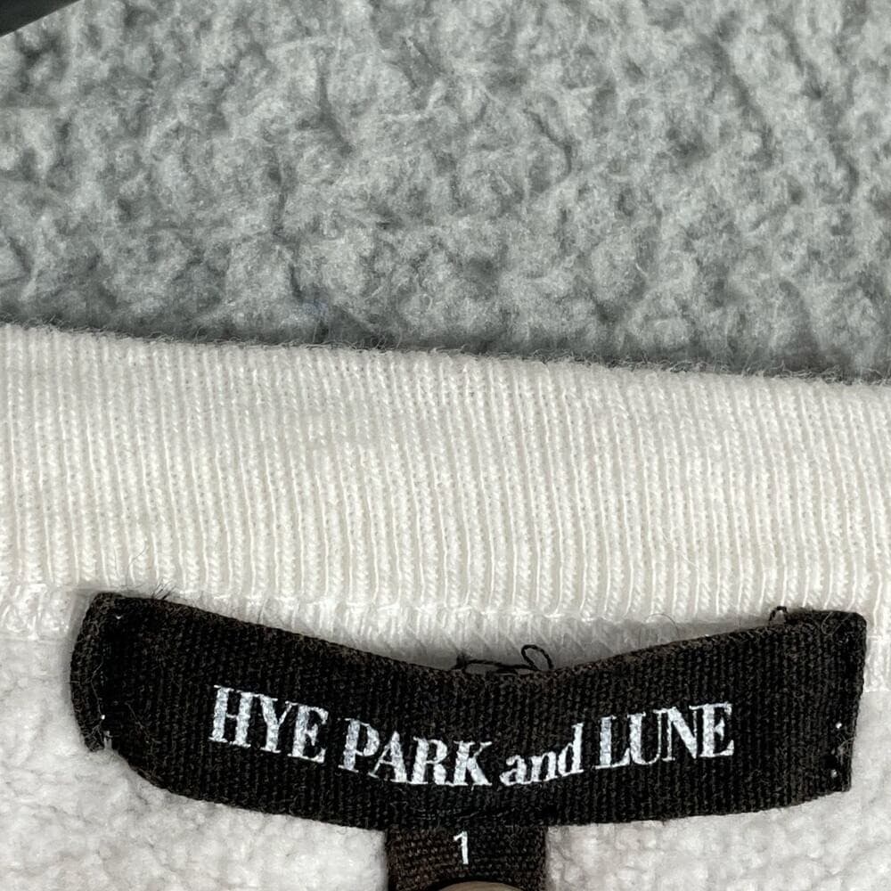 Hye Park Lune New York 05 Graphic Crewneck Sweatshirt White Blue Size M Med - Thumbnail 6