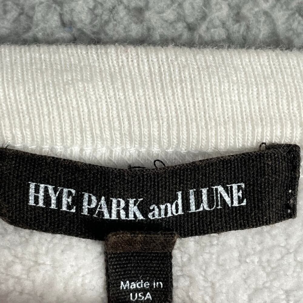 Hye Park Lune New York 05 Graphic Crewneck Sweatshirt White Blue Size M Med - Thumbnail 5