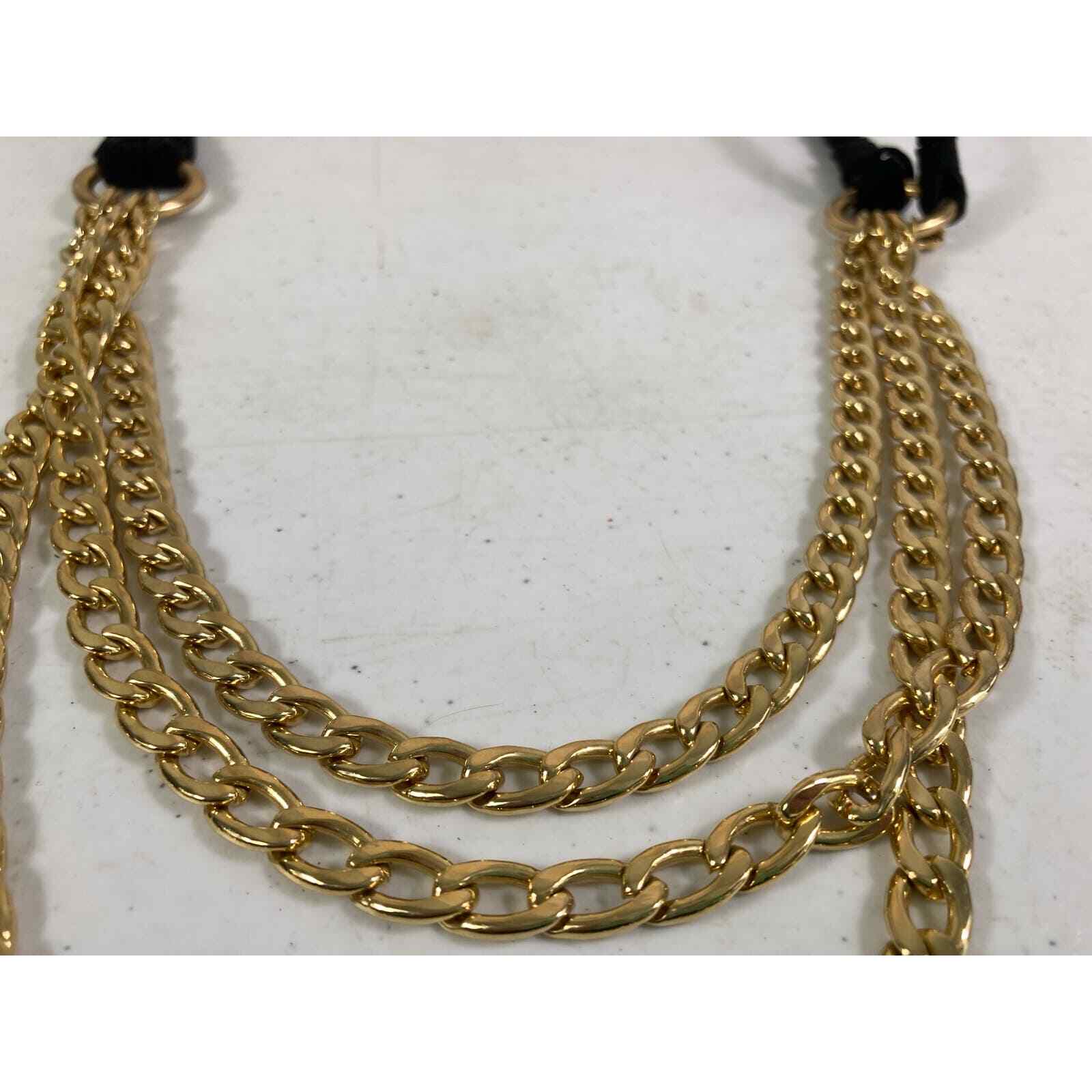 Womens Bohemian Chunky Chain Necklace Bold Gold Statement Costume Jewelry - Thumbnail 6