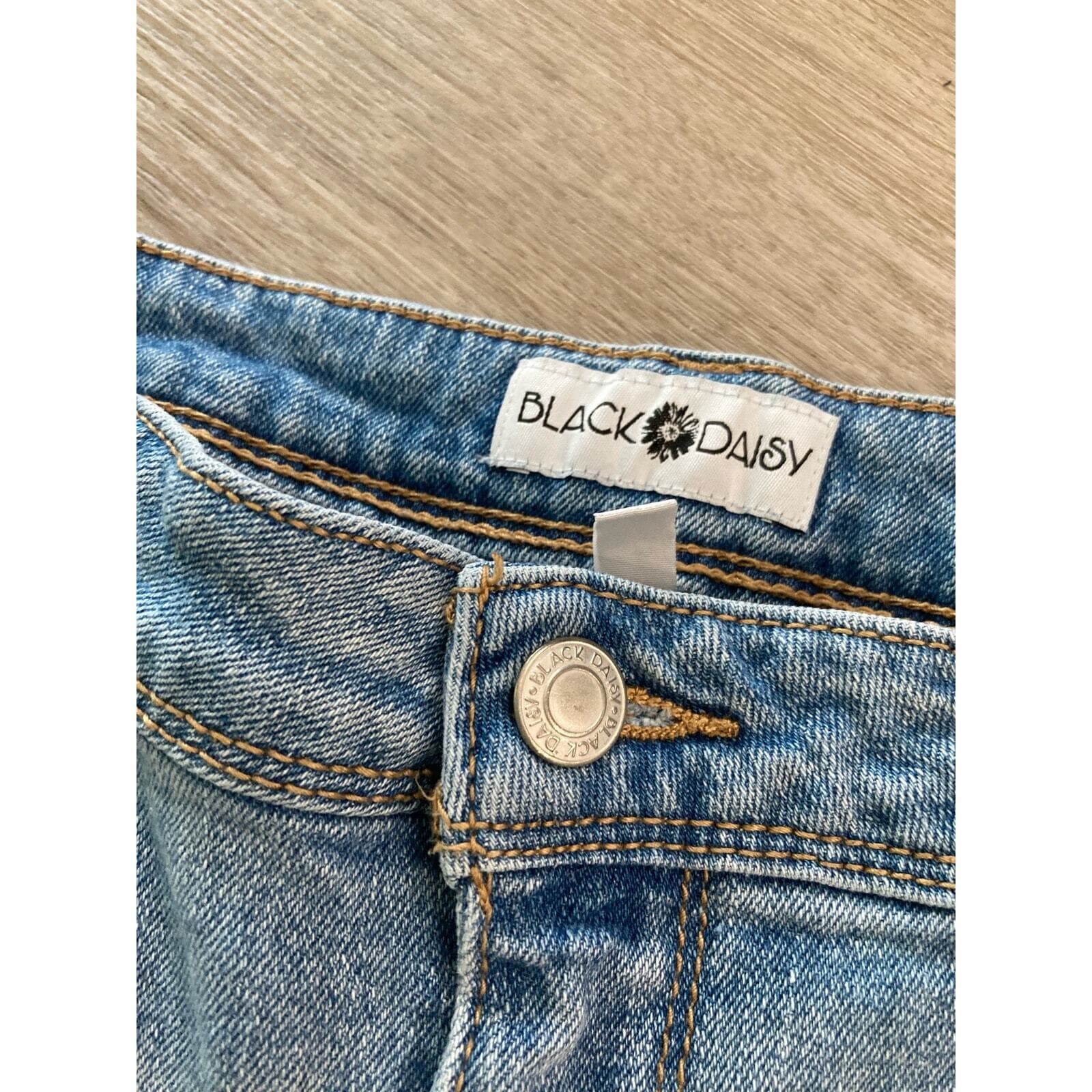 Women’s Daisy Kate Distressed Ripped Blue Jeans Size 13 Straight Leg Denim - Thumbnail 10