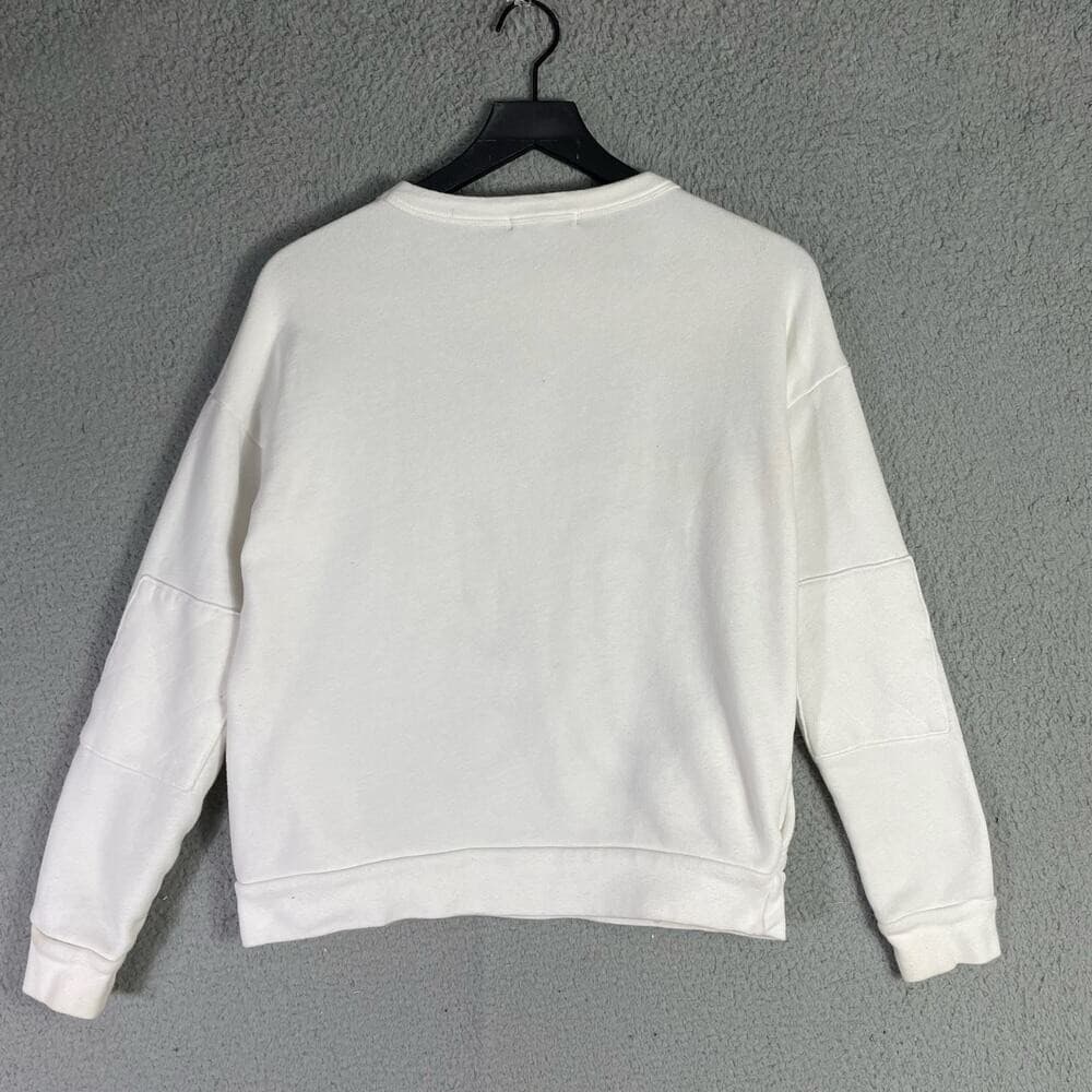 Hye Park Lune New York 05 Graphic Crewneck Sweatshirt White Blue Size M Med - Thumbnail 3