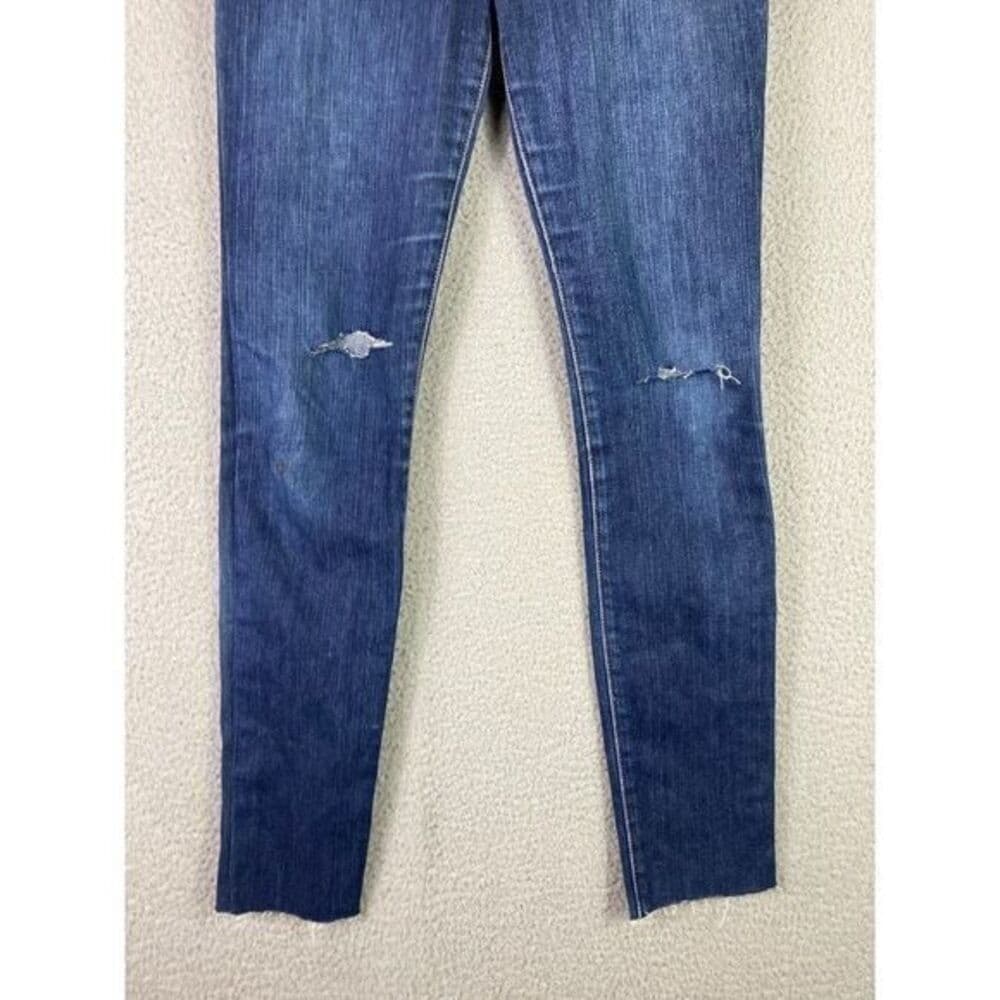 Abercrombie & Fitch Womens Distressed Skinny Stretch Jeans Blue Denim Size 2 - Thumbnail 7