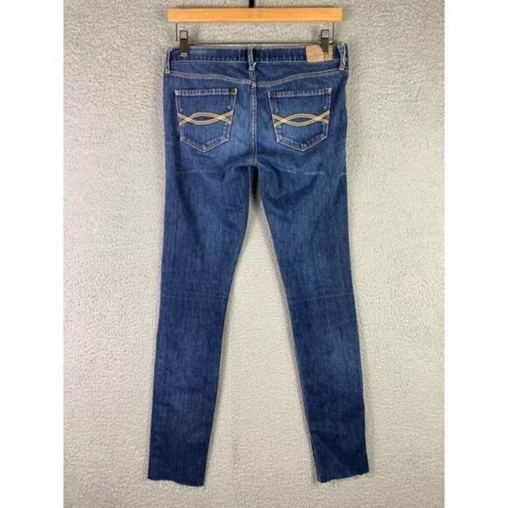 Abercrombie & Fitch Womens Distressed Skinny Stretch Jeans Blue Denim Size 2 - Thumbnail 4