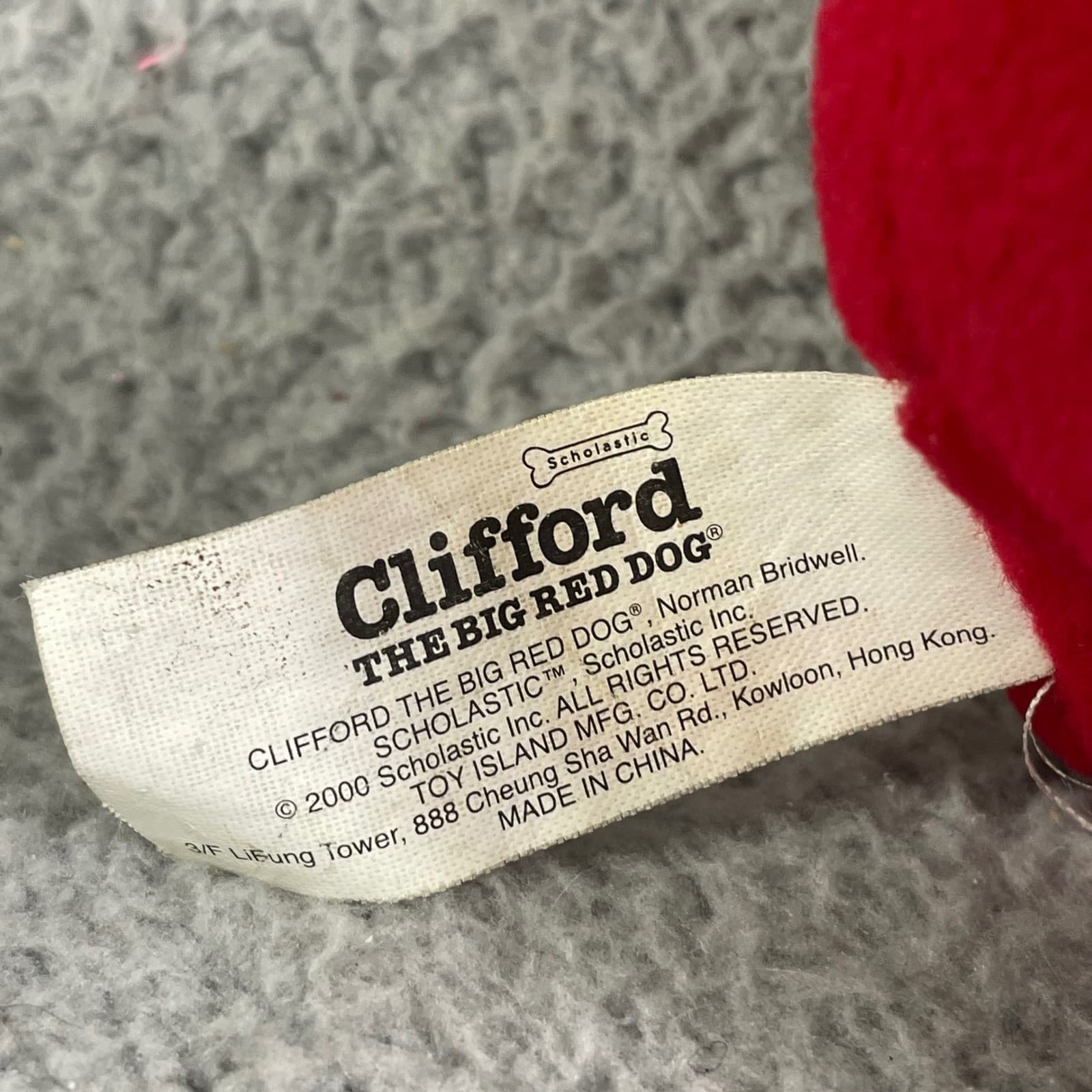 Vintage 2000 Clifford Big Red Dog Plush Scholastic Stuffed Animal Toy Used - Thumbnail 5