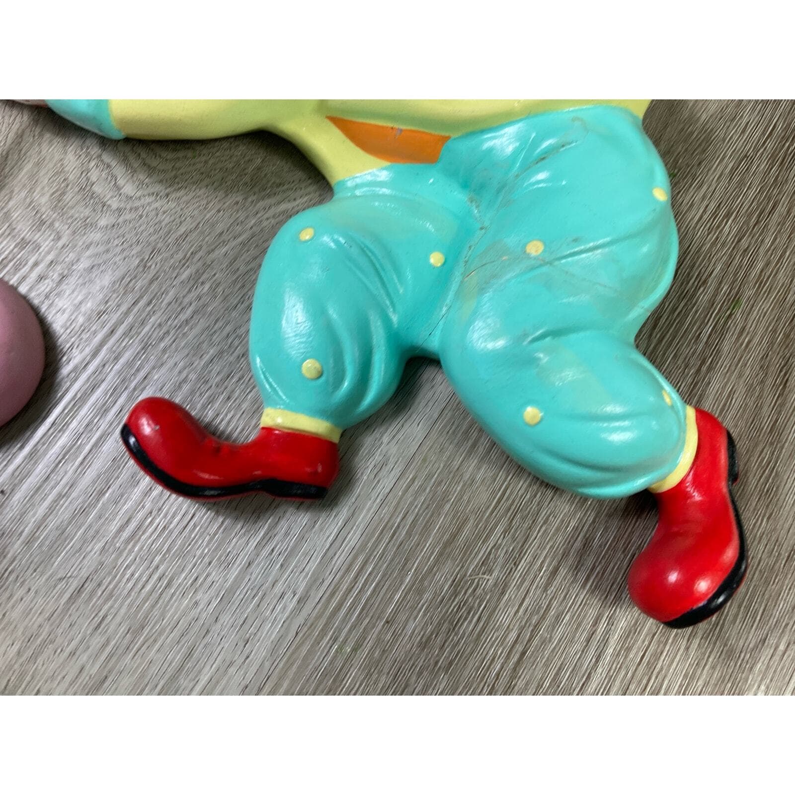 Vintage Japan Ceramic Clown Wall Hanging Decor Figurine Balloons Circus Art VTG - Thumbnail 5