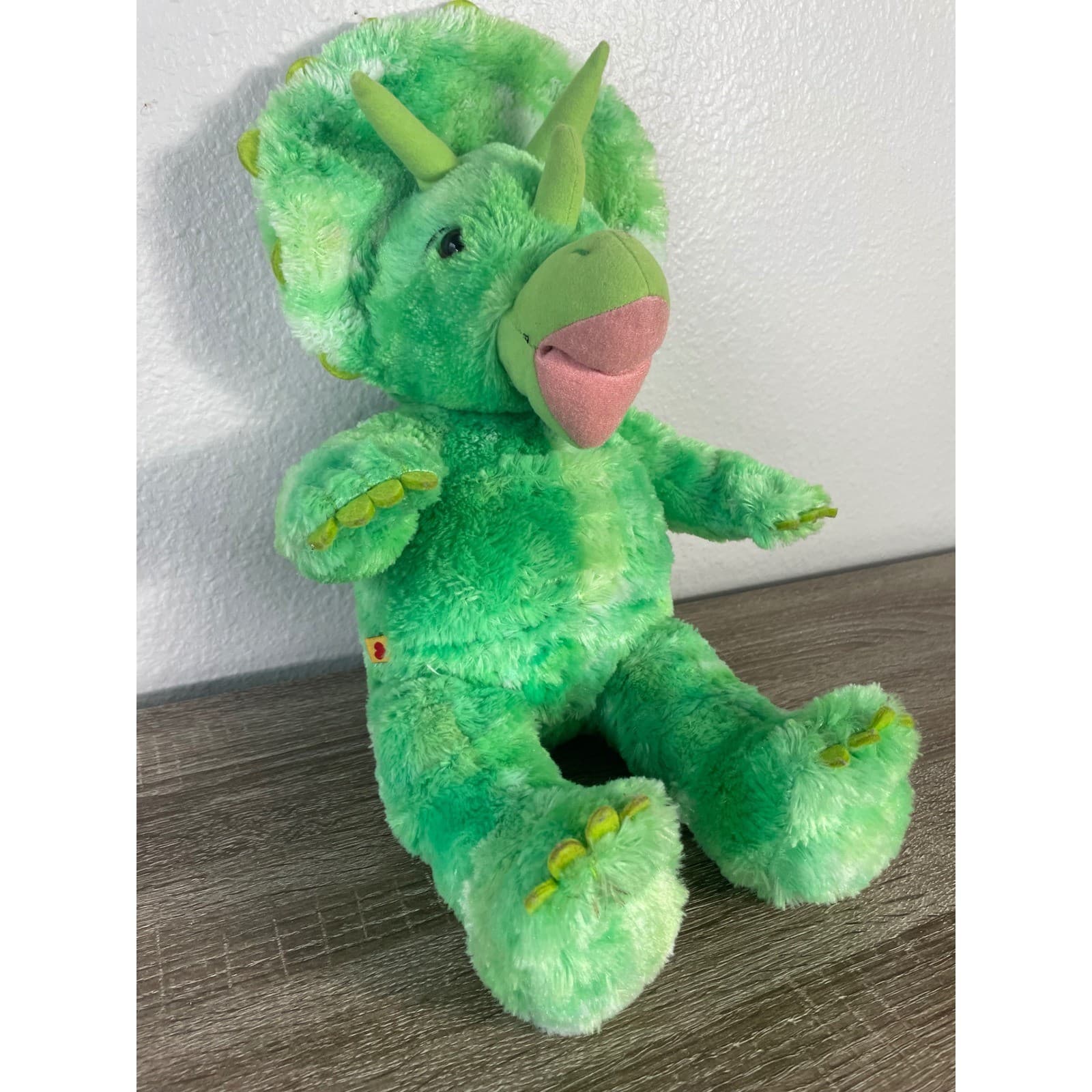Build A Bear 25th Anniversary Triceratops Plush Green Dinosaur Stuffed Toy 16" - Thumbnail 5