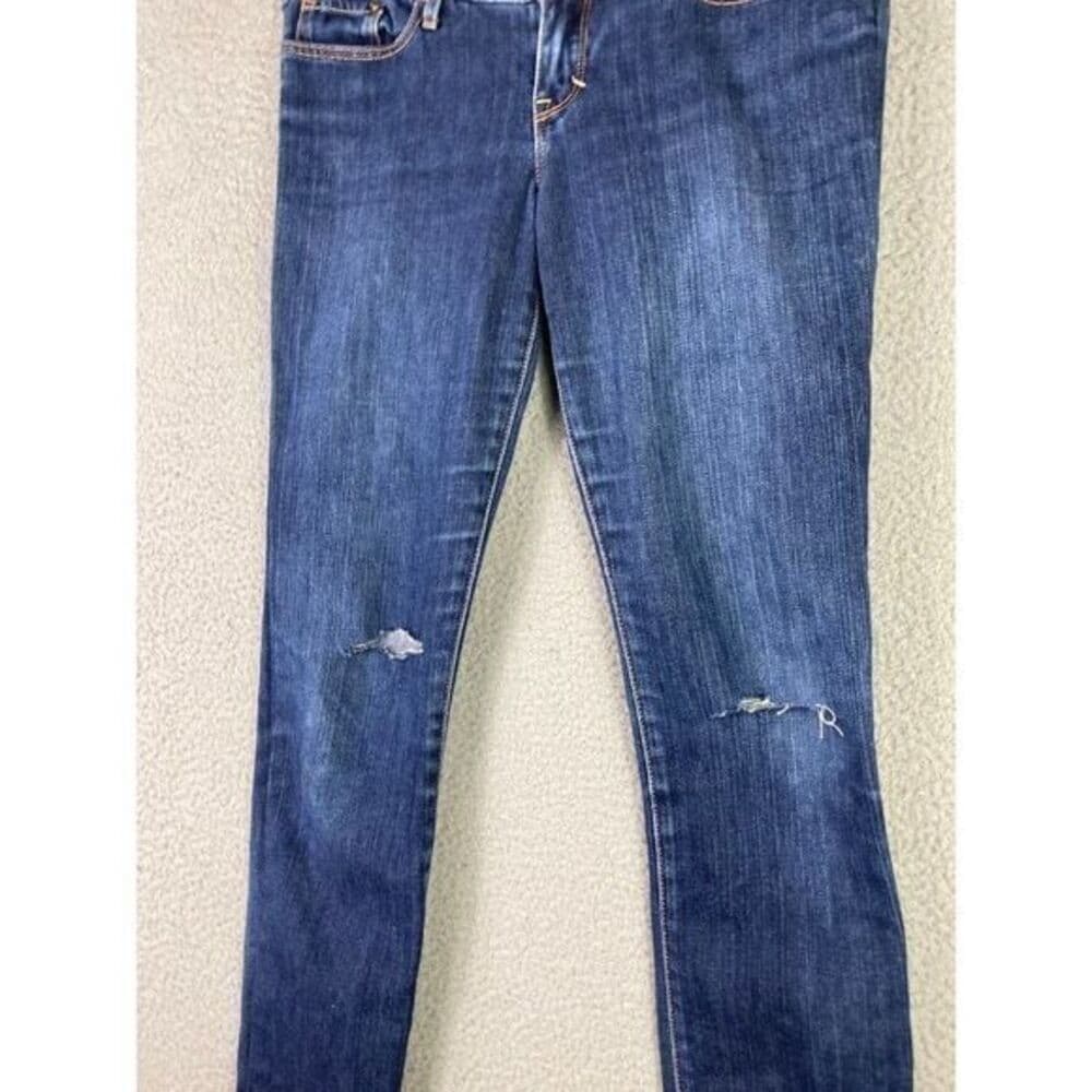 Abercrombie & Fitch Womens Distressed Skinny Stretch Jeans Blue Denim Size 2 - Thumbnail 8