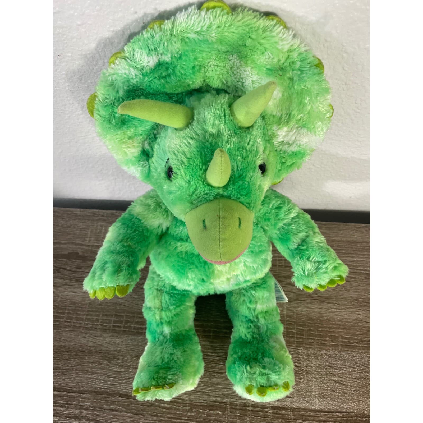 Build A Bear 25th Anniversary Triceratops Plush Green Dinosaur Stuffed Toy 16" - Thumbnail 7