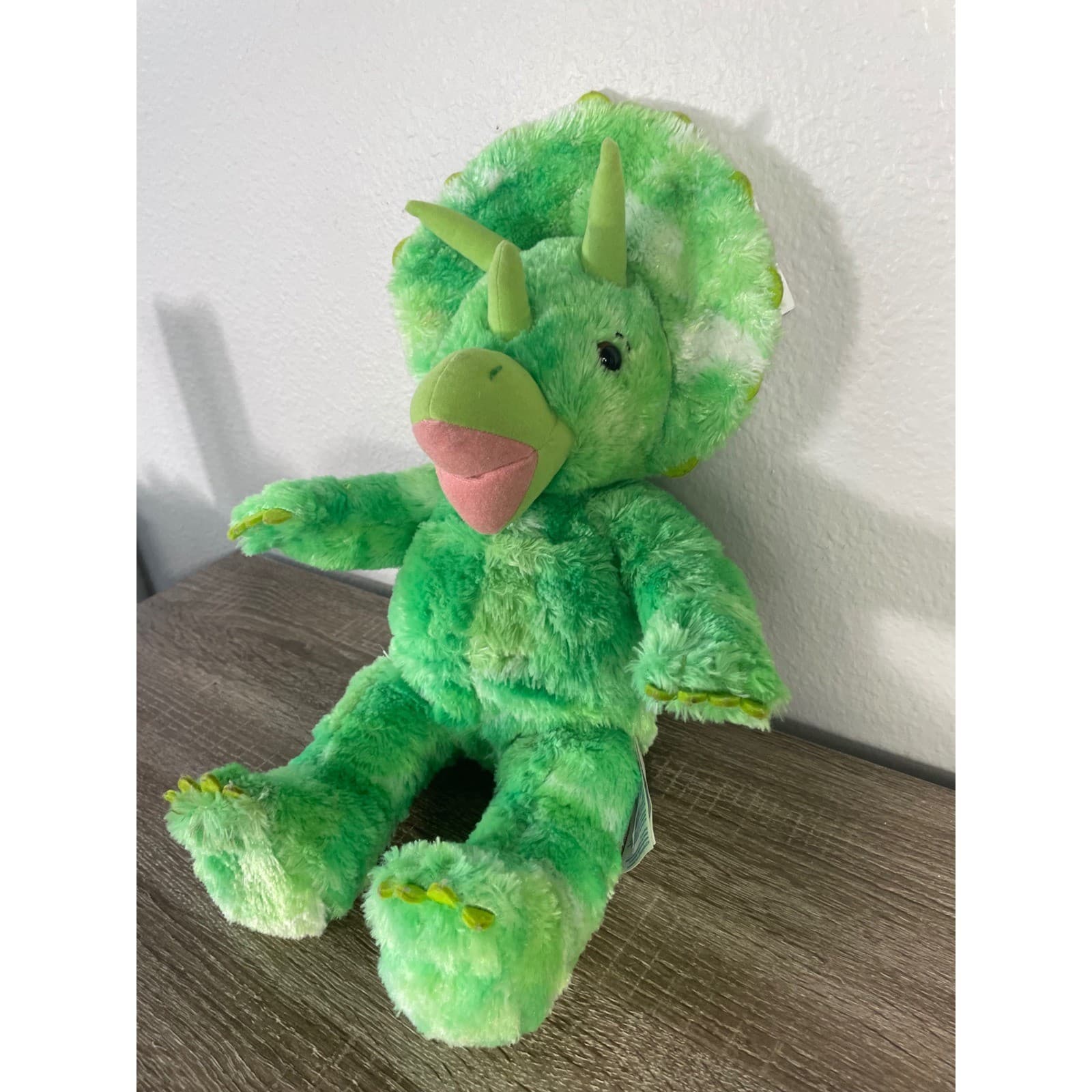 Build A Bear 25th Anniversary Triceratops Plush Green Dinosaur Stuffed Toy 16" - Thumbnail 6