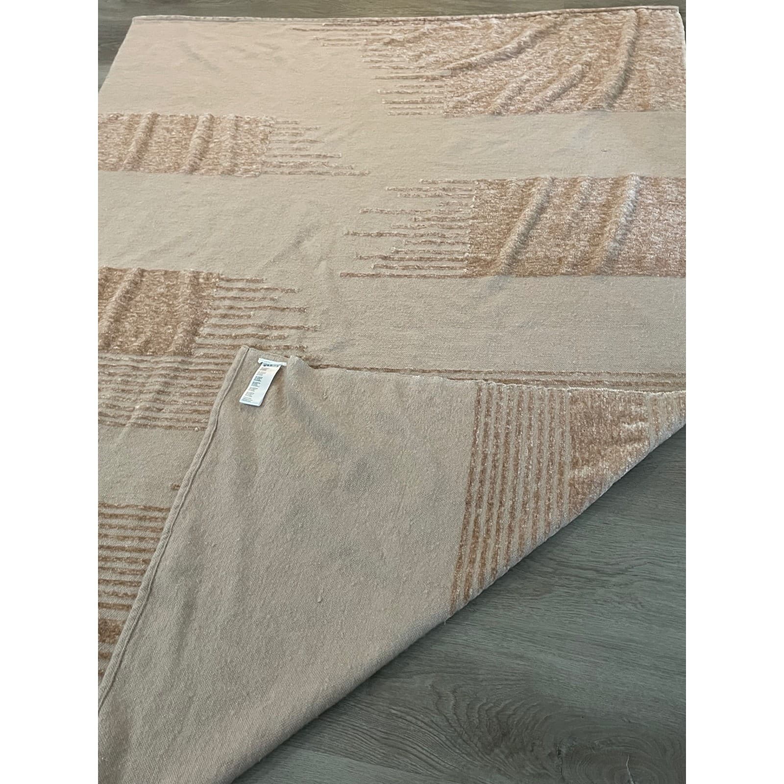 Anthropologie Throw Blanket Blush Pink Terracotta Geometric Textured Modern Home - Thumbnail 8