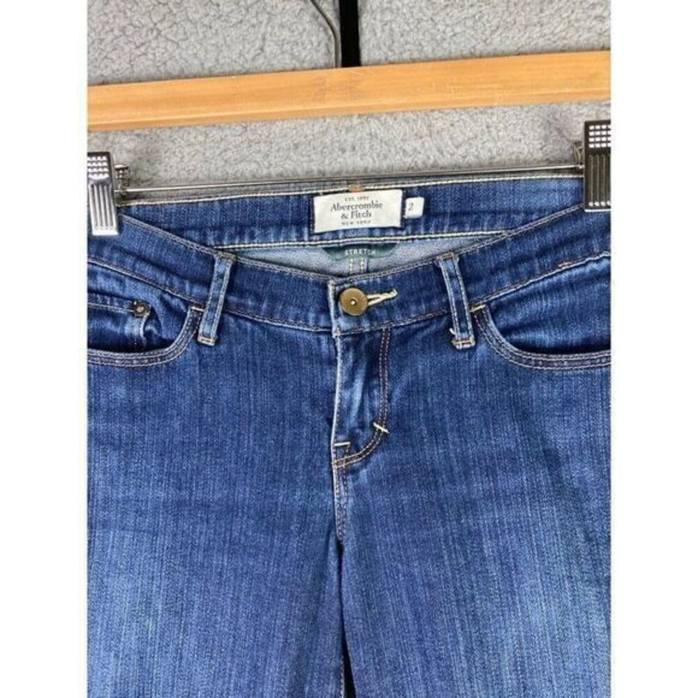 Abercrombie & Fitch Womens Distressed Skinny Stretch Jeans Blue Denim Size 2 - Thumbnail 10