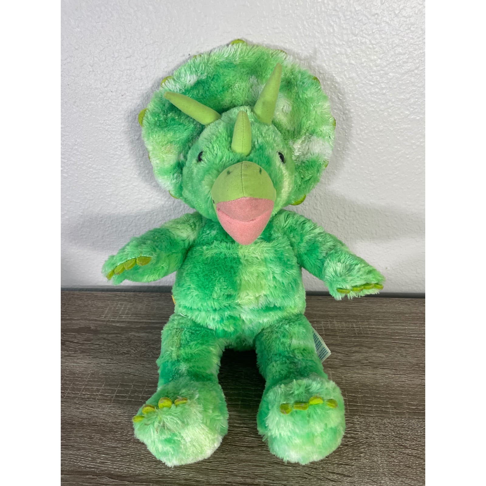Build A Bear 25th Anniversary Triceratops Plush Green Dinosaur Stuffed Toy 16" - Thumbnail 3
