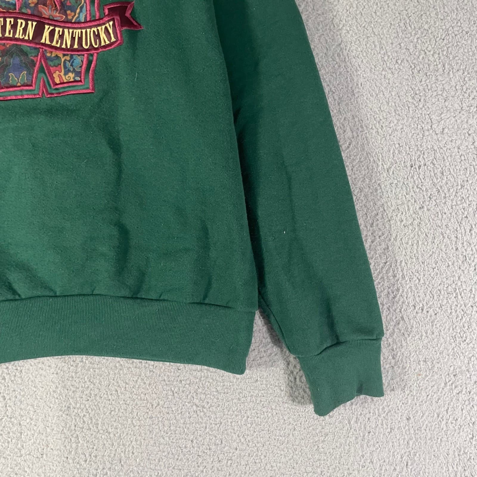 Vintage JanSport Western Kentucky Sweatshirt L Green Made USA College Crewneck - Thumbnail 4