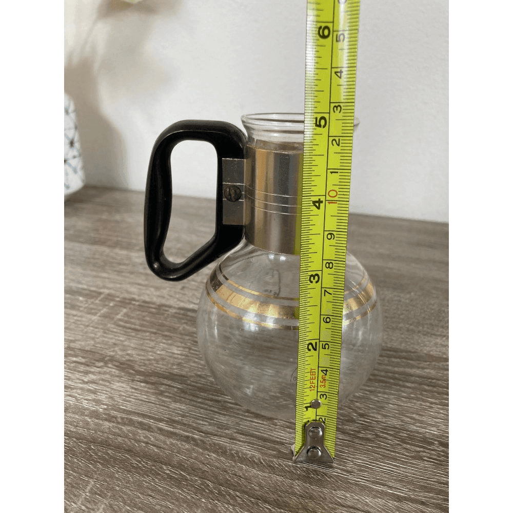Vintage 1960s Pyrex Coffee Carafe Pitcher Pot Glass Mid Century Modern MCM VTG - Thumbnail 4