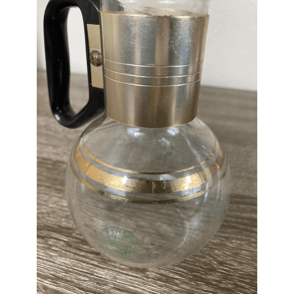 Vintage 1960s Pyrex Coffee Carafe Pitcher Pot Glass Mid Century Modern MCM VTG - Thumbnail 3