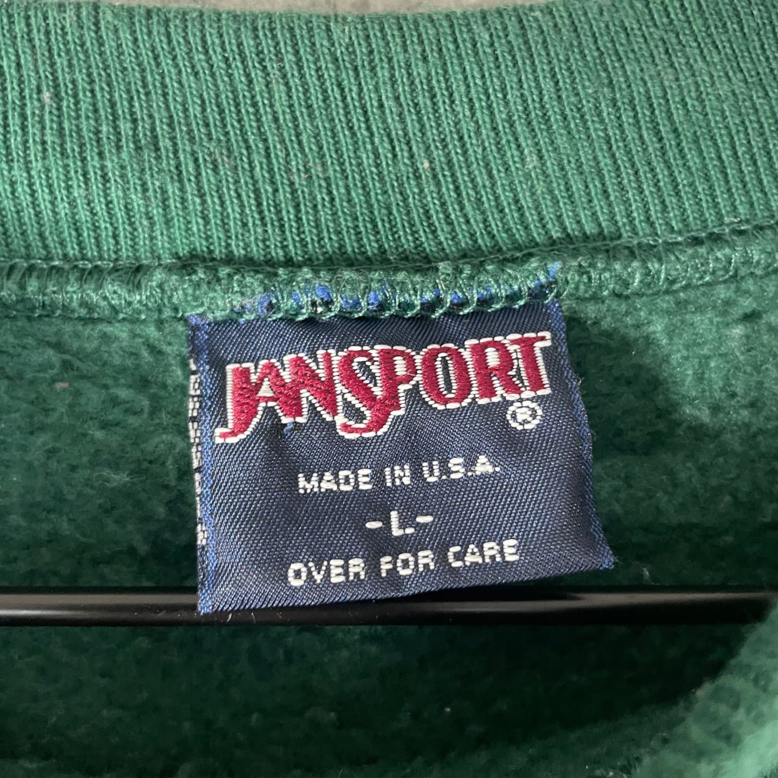 Vintage JanSport Western Kentucky Sweatshirt L Green Made USA College Crewneck - Thumbnail 6